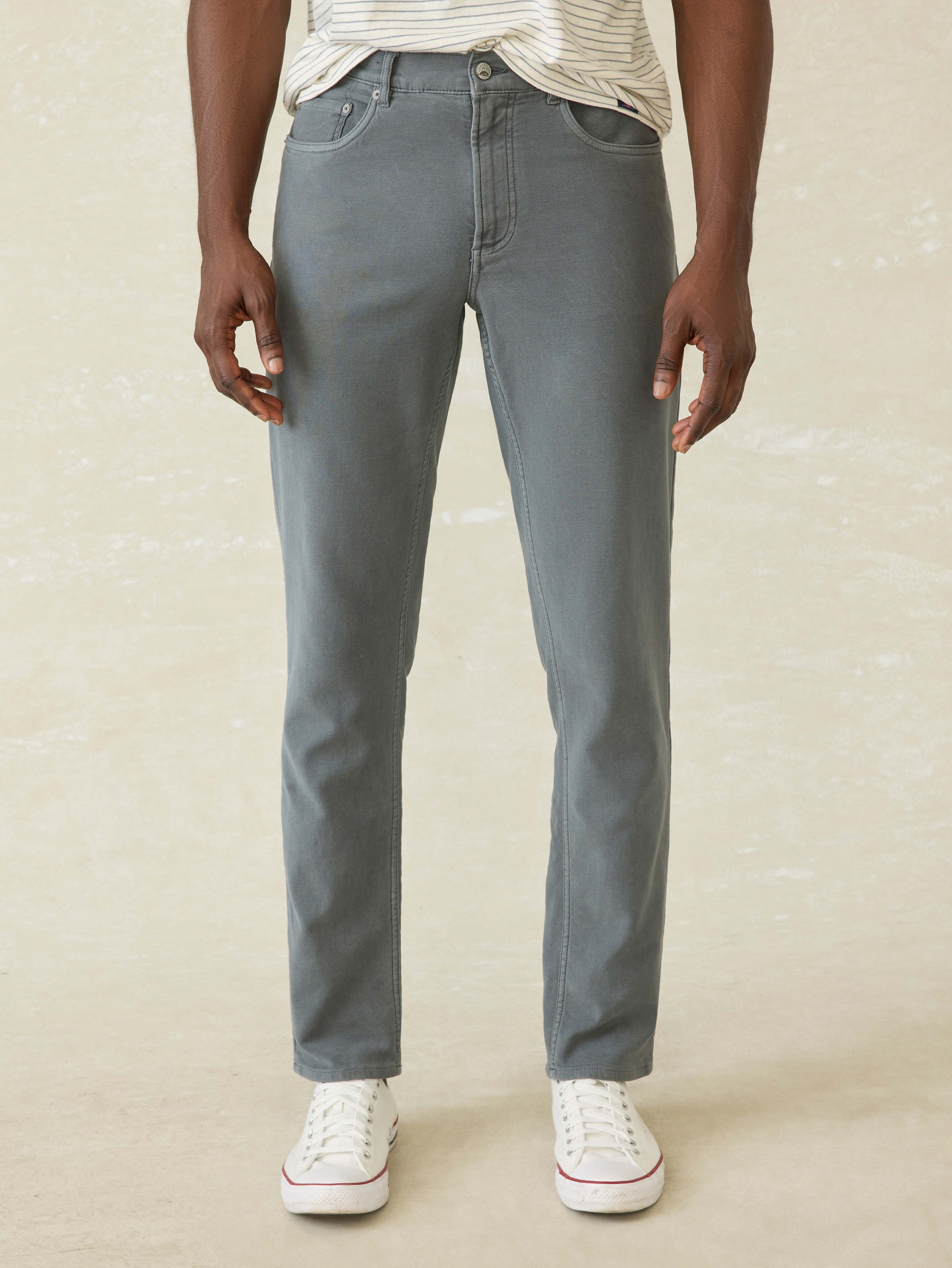Stretch Terry 5-Pocket Pant - Slate Main image