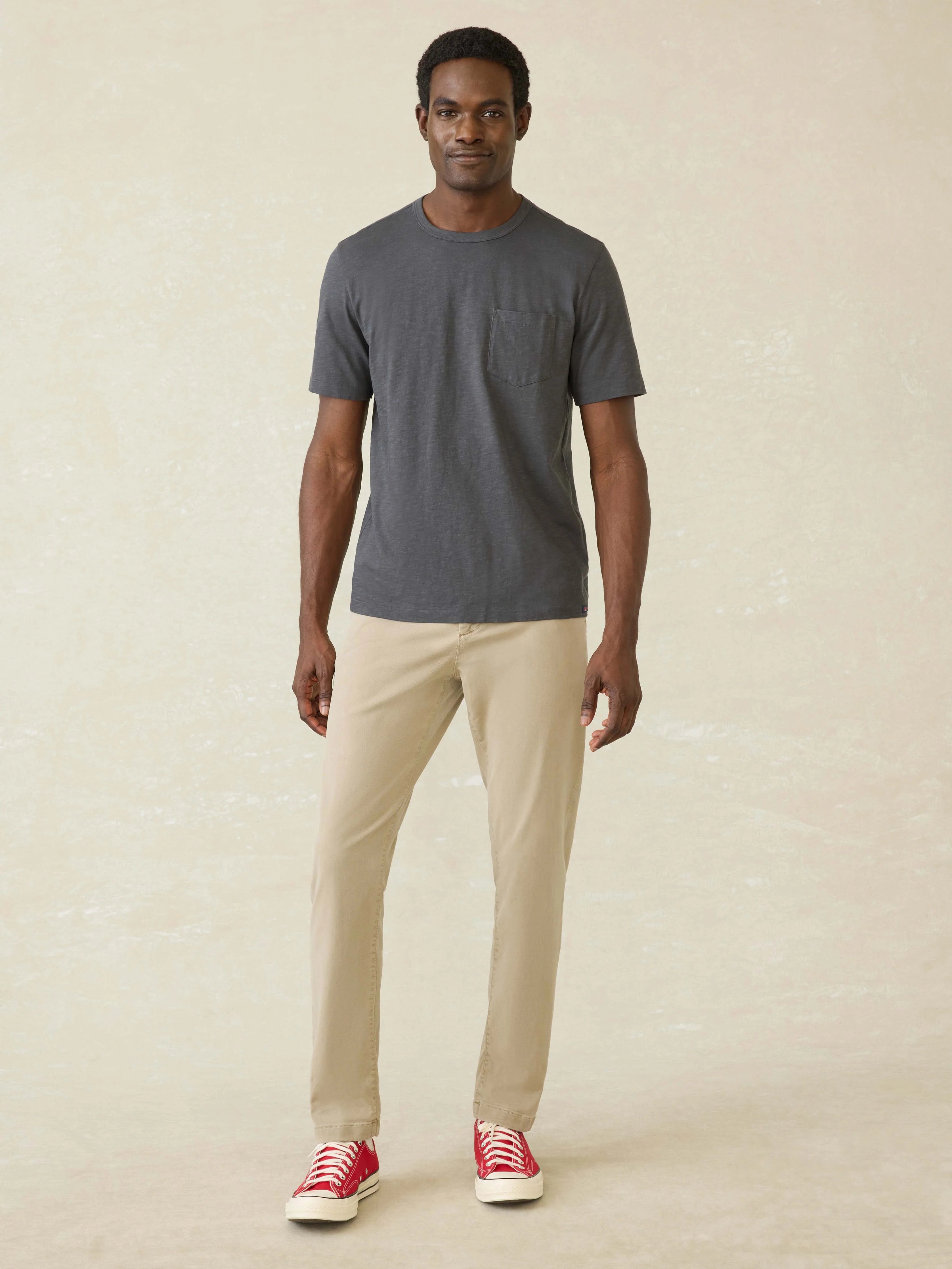 Sunwashed Regenerative Pocket Tee - Graphite Secondary image