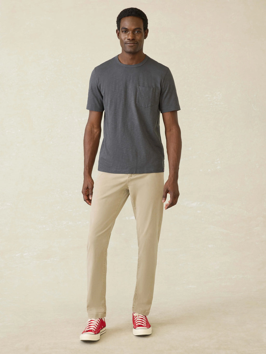 Sunwashed Regenerative Pocket Tee - Graphite