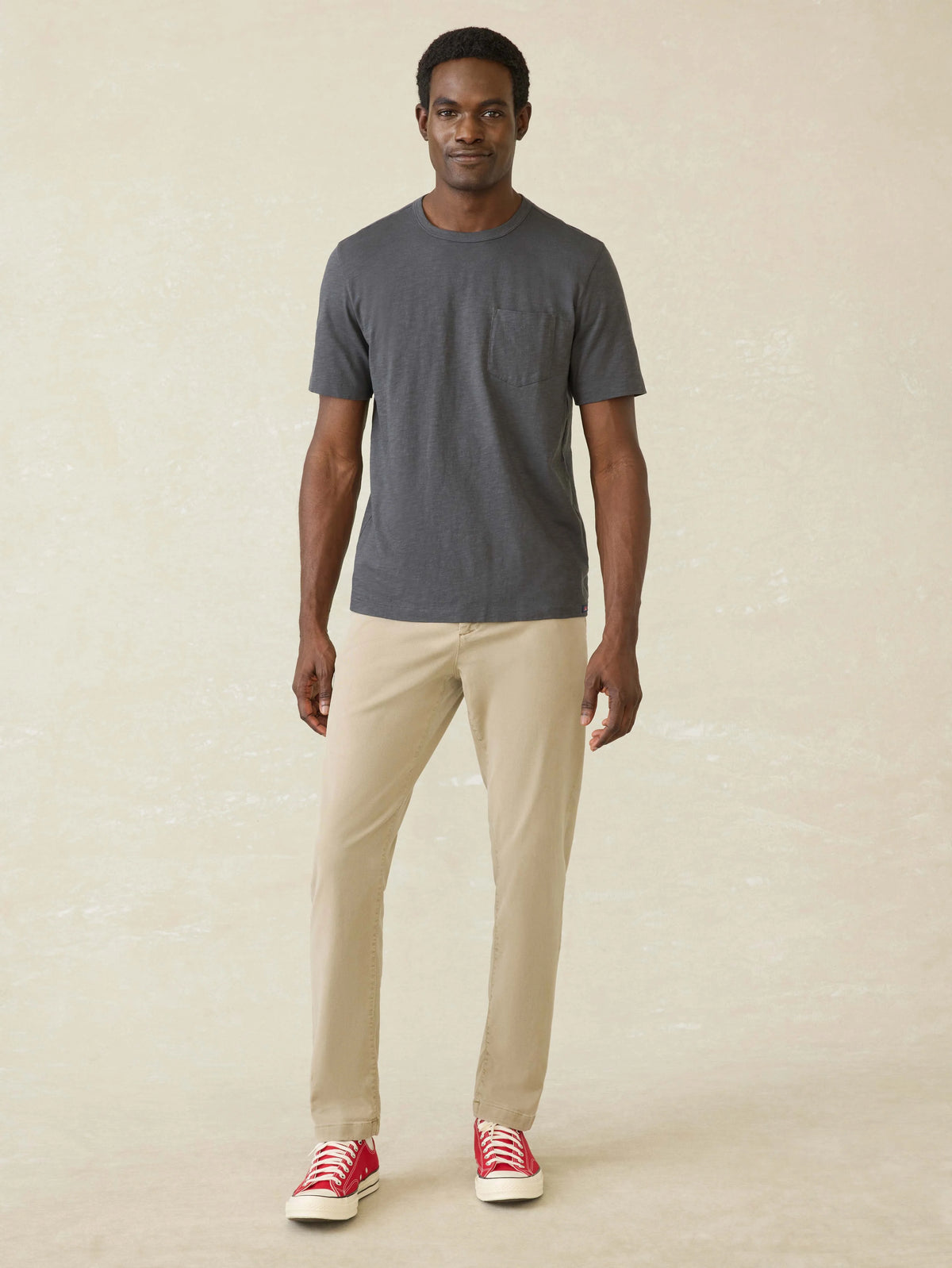 Sunwashed Regenerative Pocket Tee - Graphite