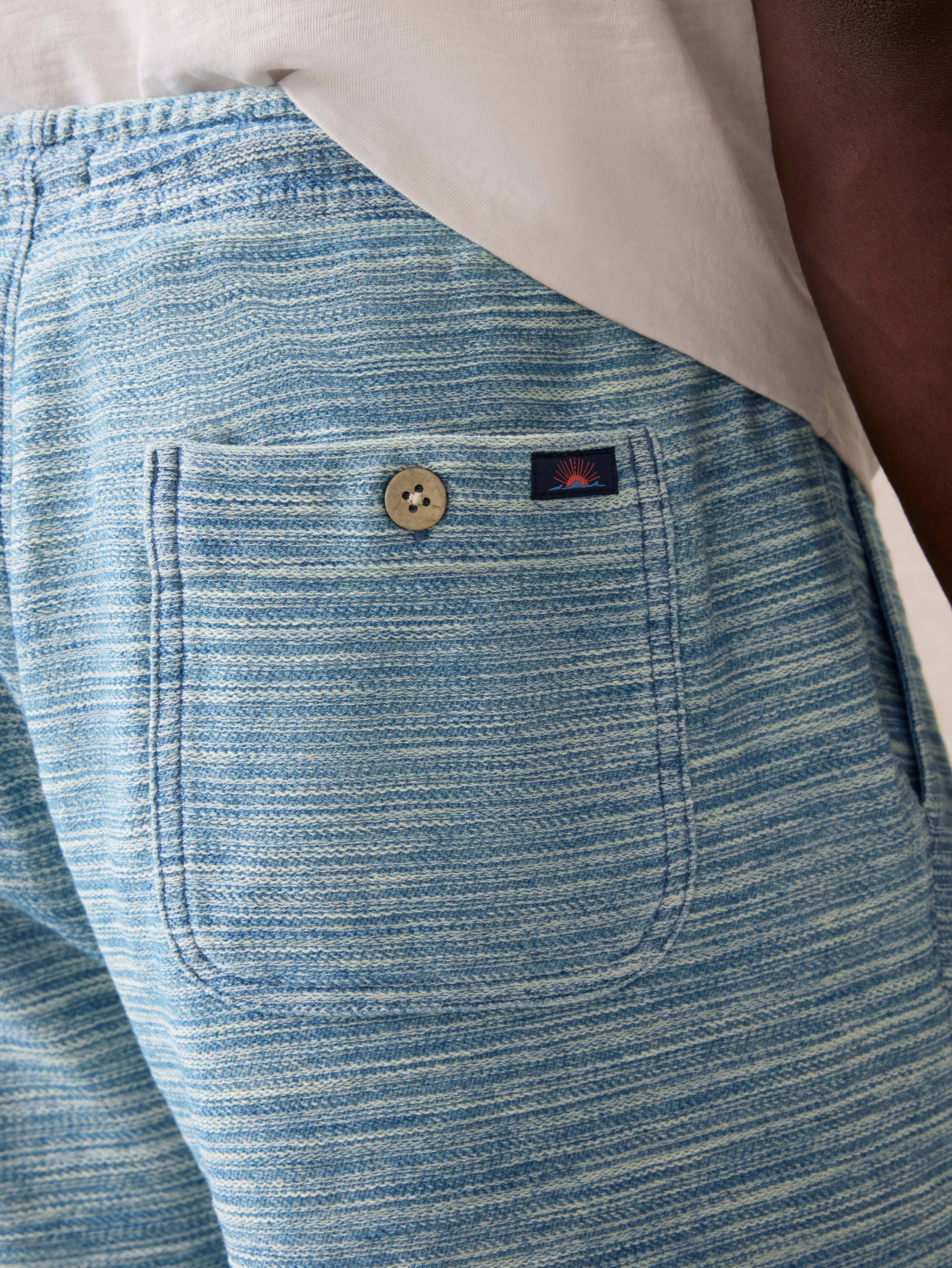 Indigo Knit Short - Indigo Waterway Stripe Secondary image