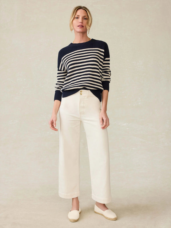 Miramar Linen Crewneck - Lighthouse Point