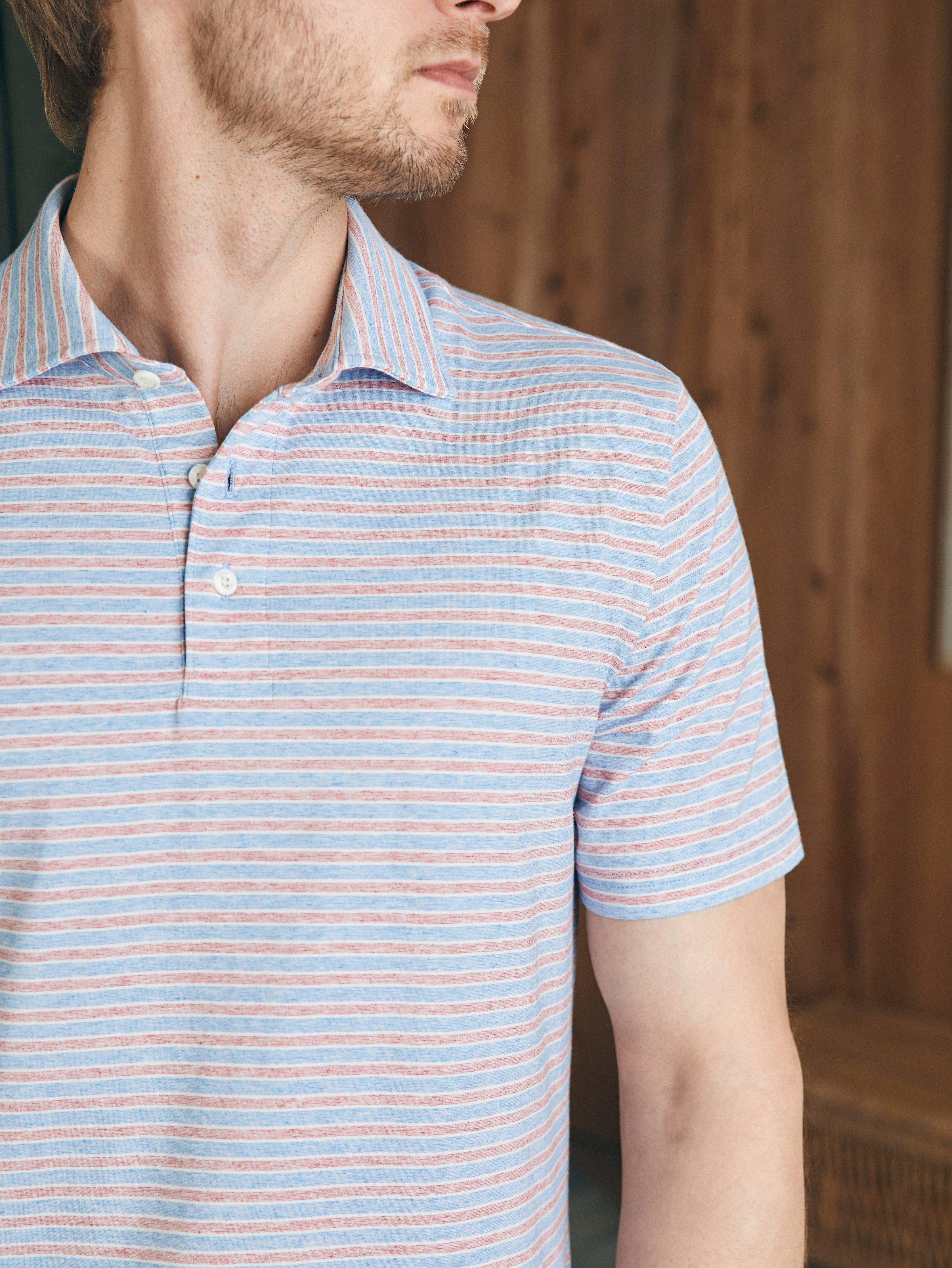 Short-Sleeve Movement™ Polo Shirt - Horizon Line Stripe Secondary image