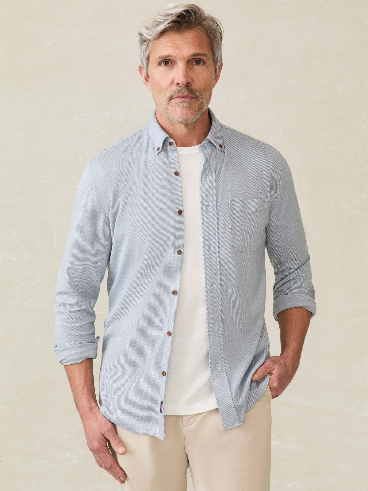 Coastline Knit Shirt - Oceanside Blue Main image