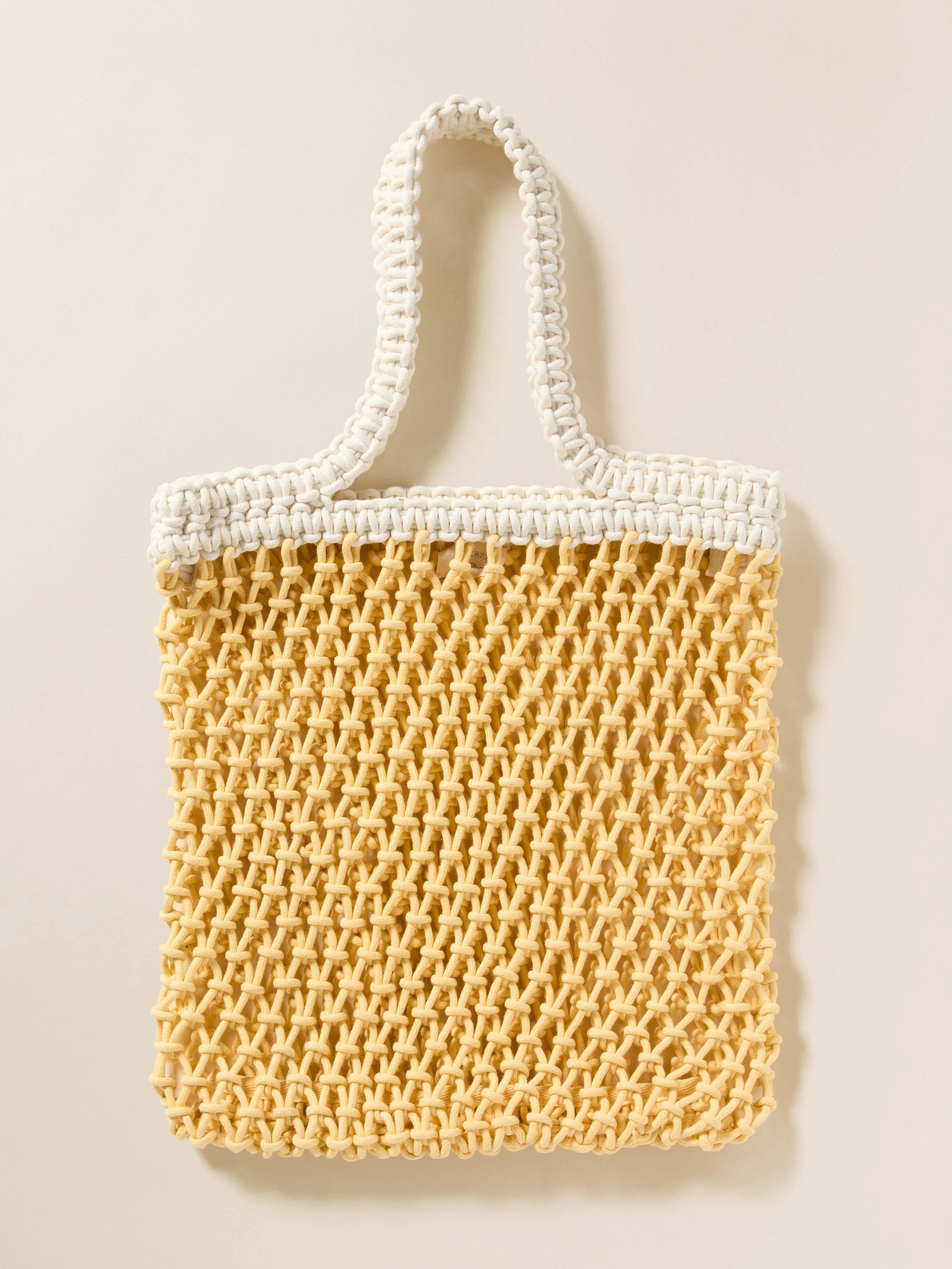Sunwashed Macrame Tote - Sunshine Main image