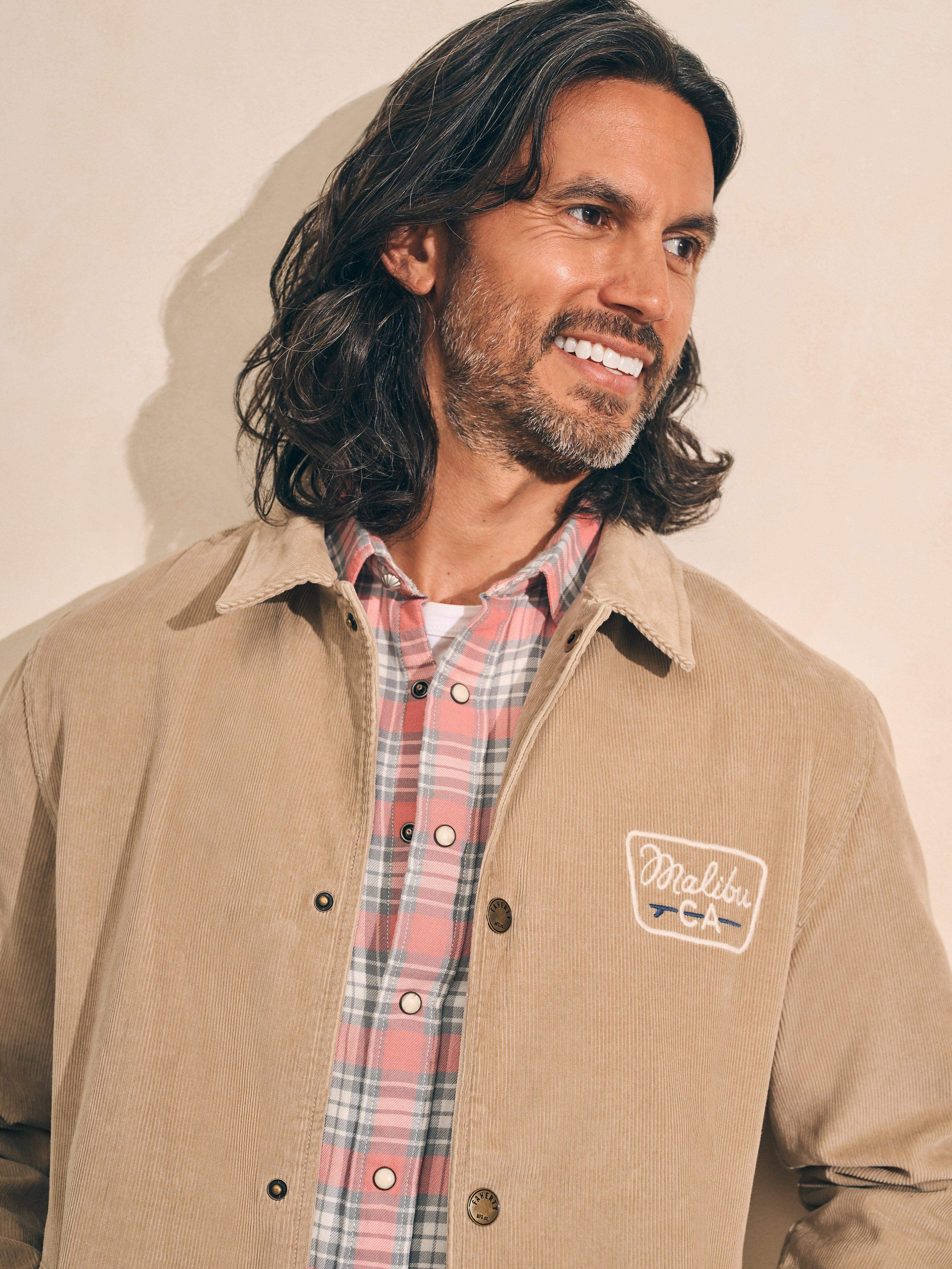Corduroy Coaches Jacket - Pebble Beach Secondary image