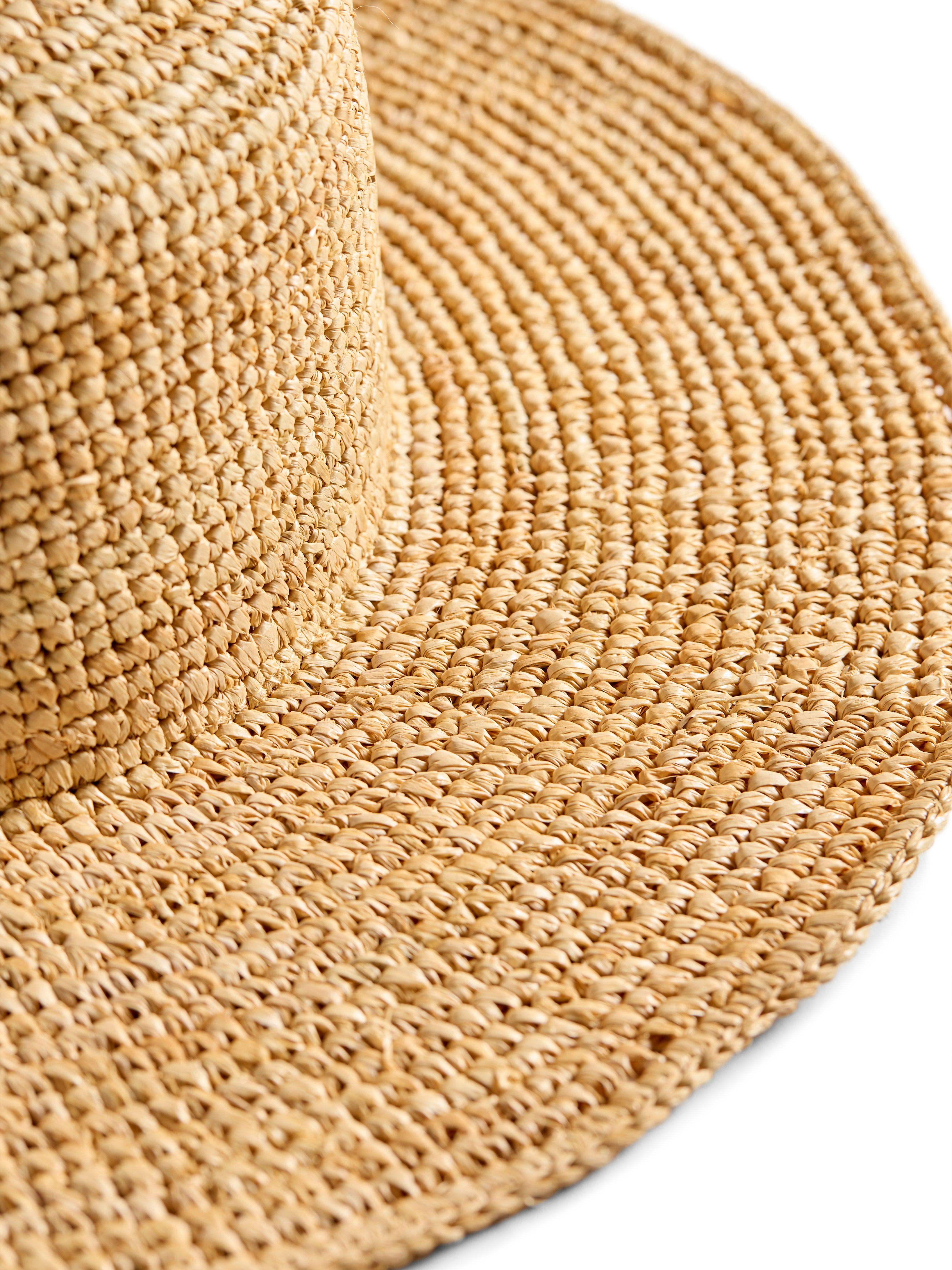 Raffia Packable Sun Hat - Natural Secondary image