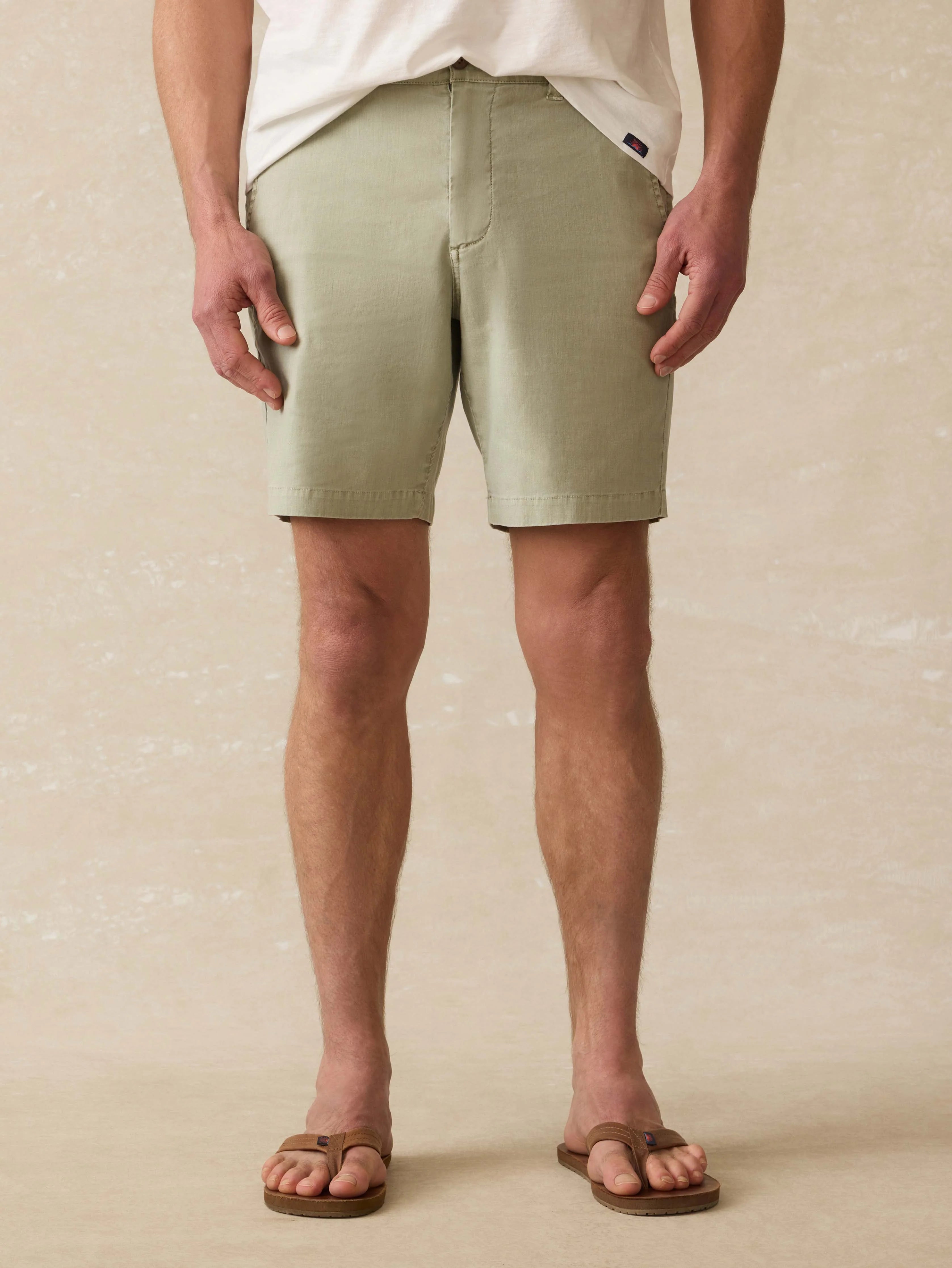 Tradewinds Linen Blend Short - Sage Mist Main image
