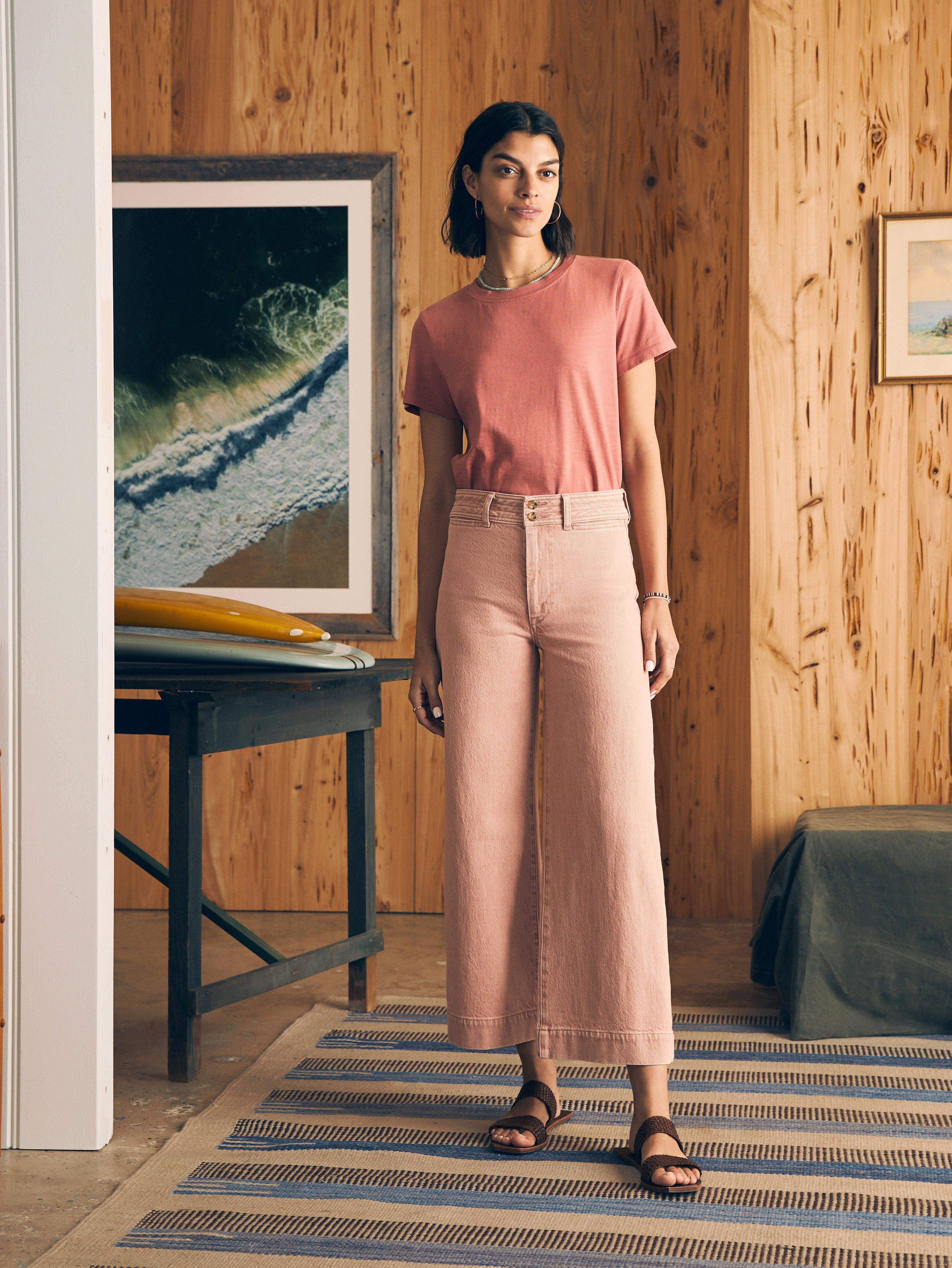 Harbor Crop Jean - Clay Pink Wash Secondary image