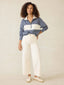 High Standard Fleece Quarter Zip - Blue Coast Stripe
