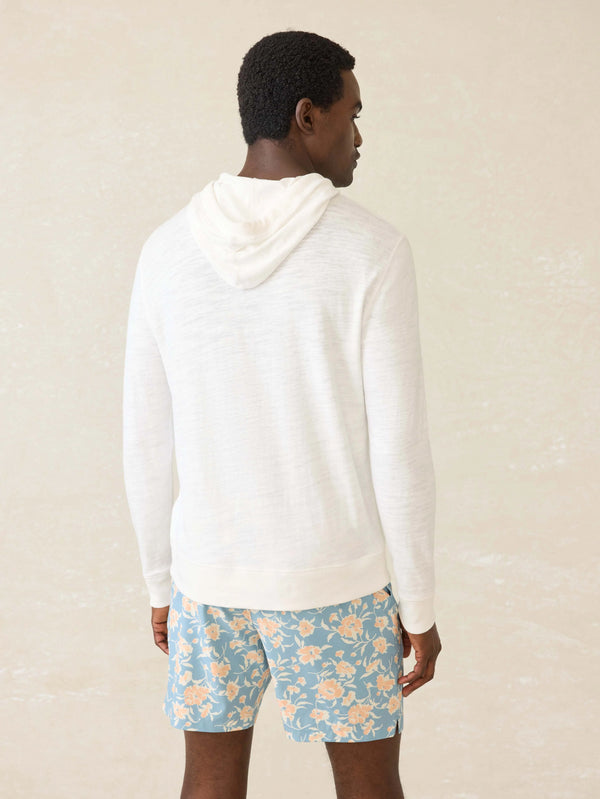 Washed Cotton Slub Hoodie (Tall) - White