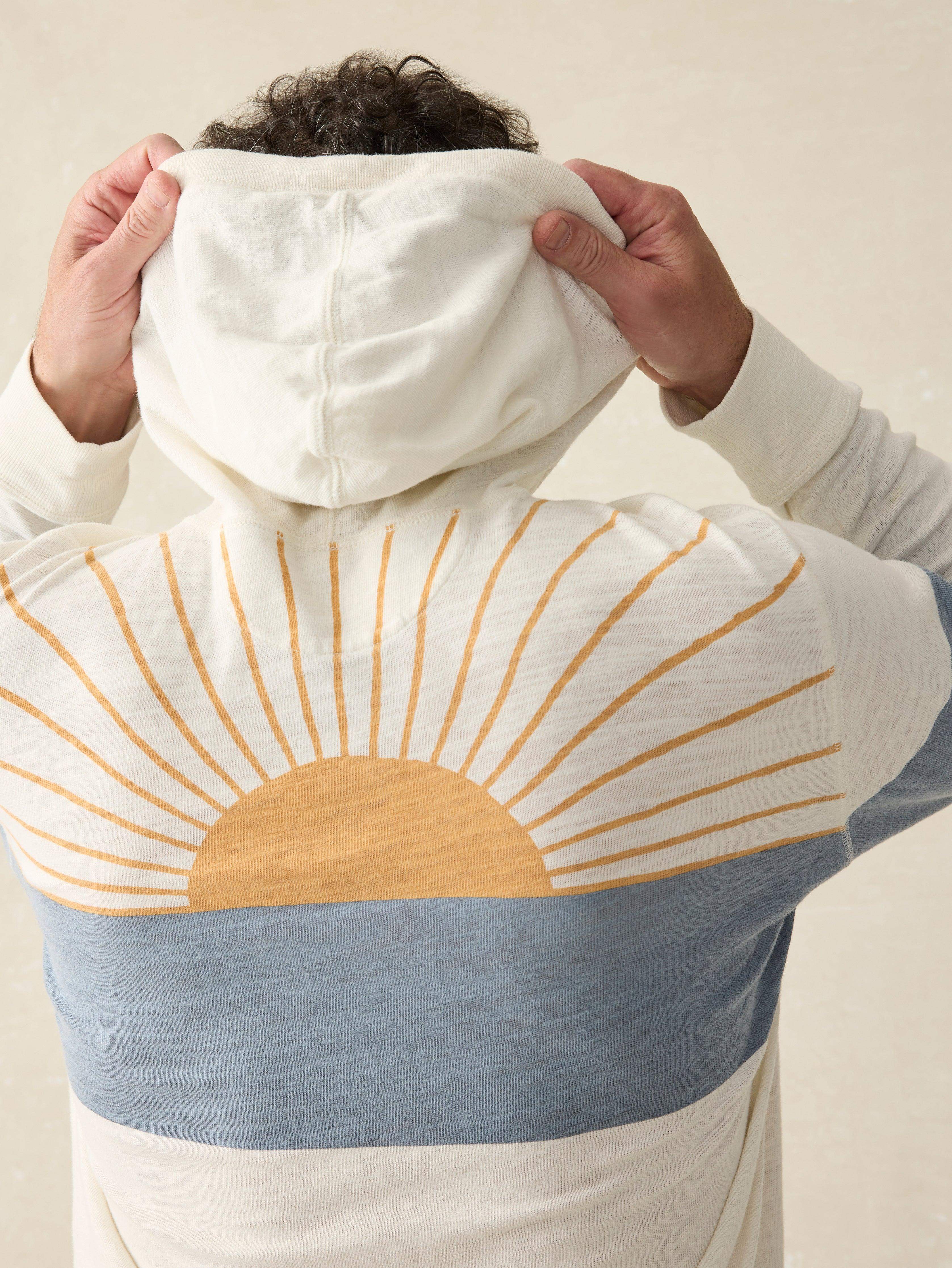 Sunwashed Sunray Hoodie - Ocean Sunrise Secondary image
