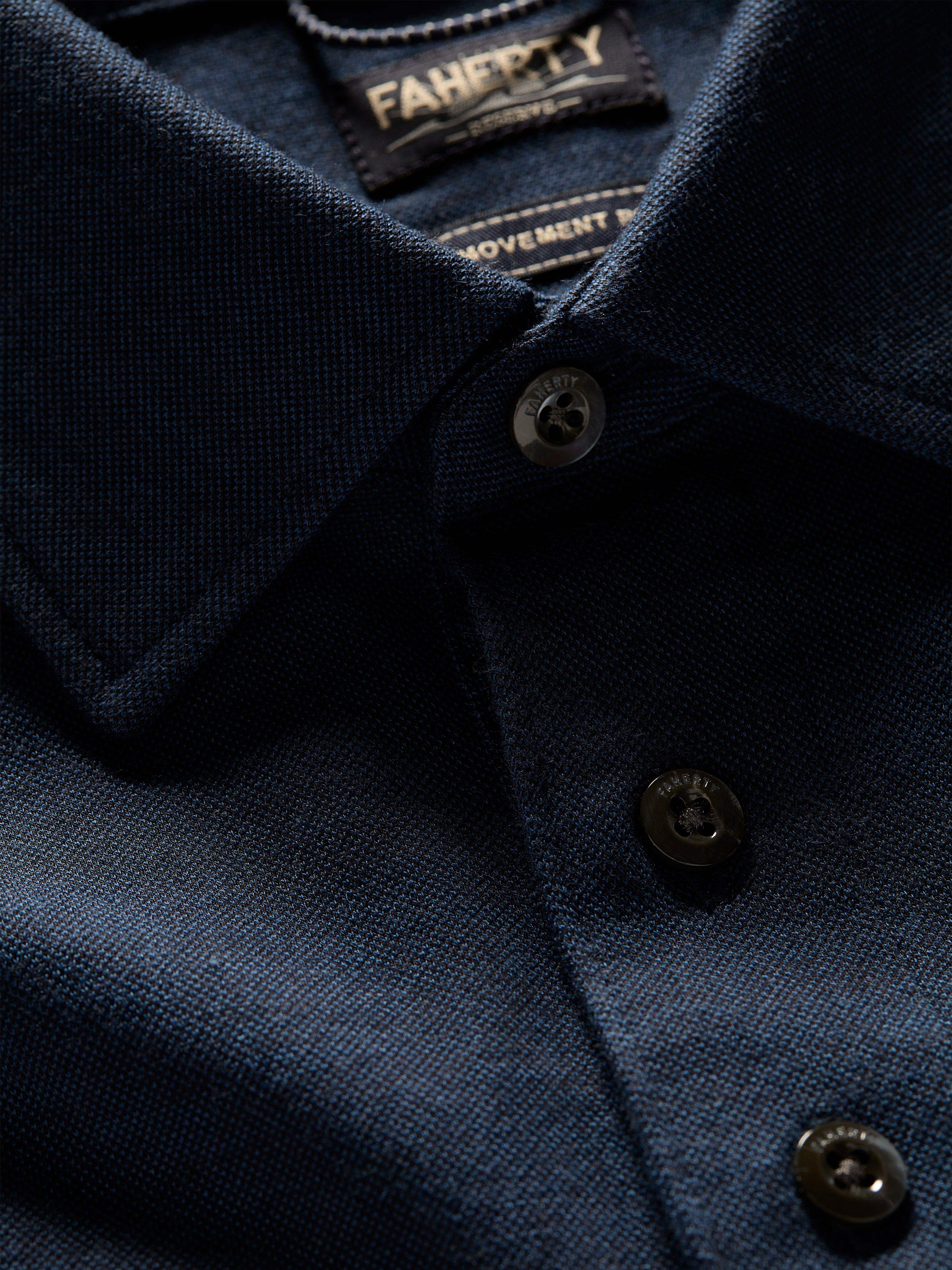 Movement™ Long-Sleeve Pique Polo - Harbor Night Heather Secondary image