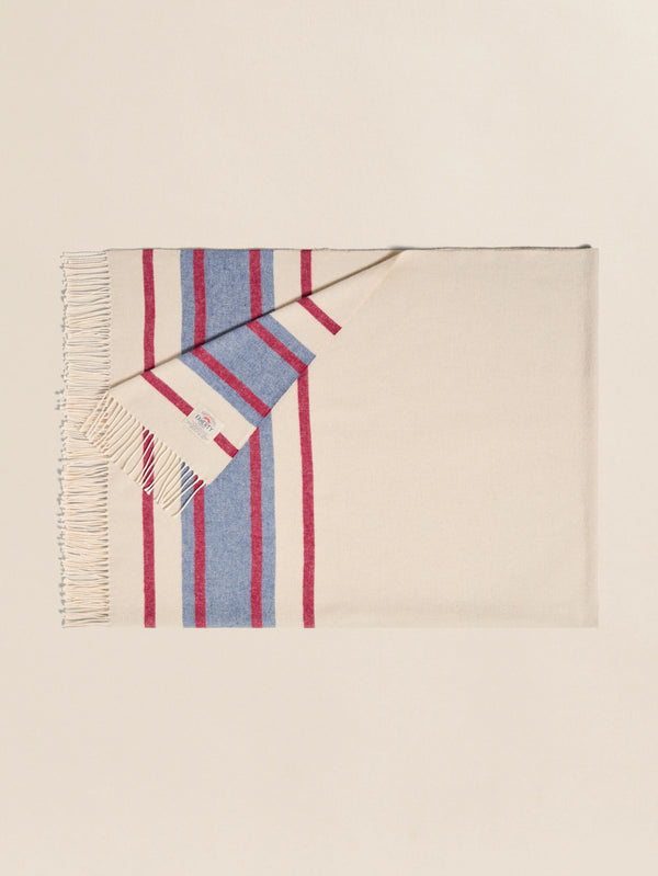 Brushed Recycled Cotton Blanket - Thompson Stripe