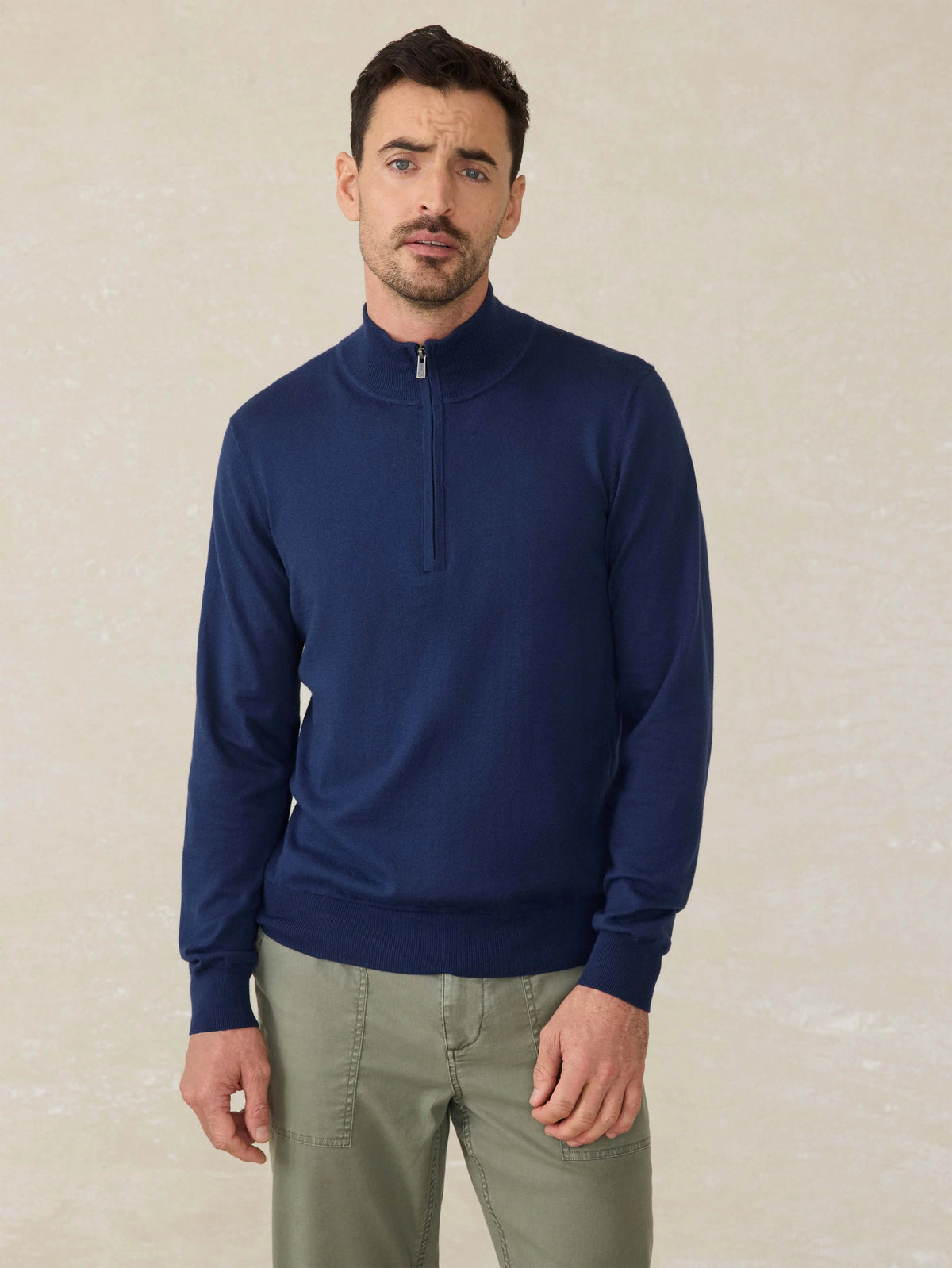 Movement™ Quarter Zip Sweater - Marine Navy Heather Main image
