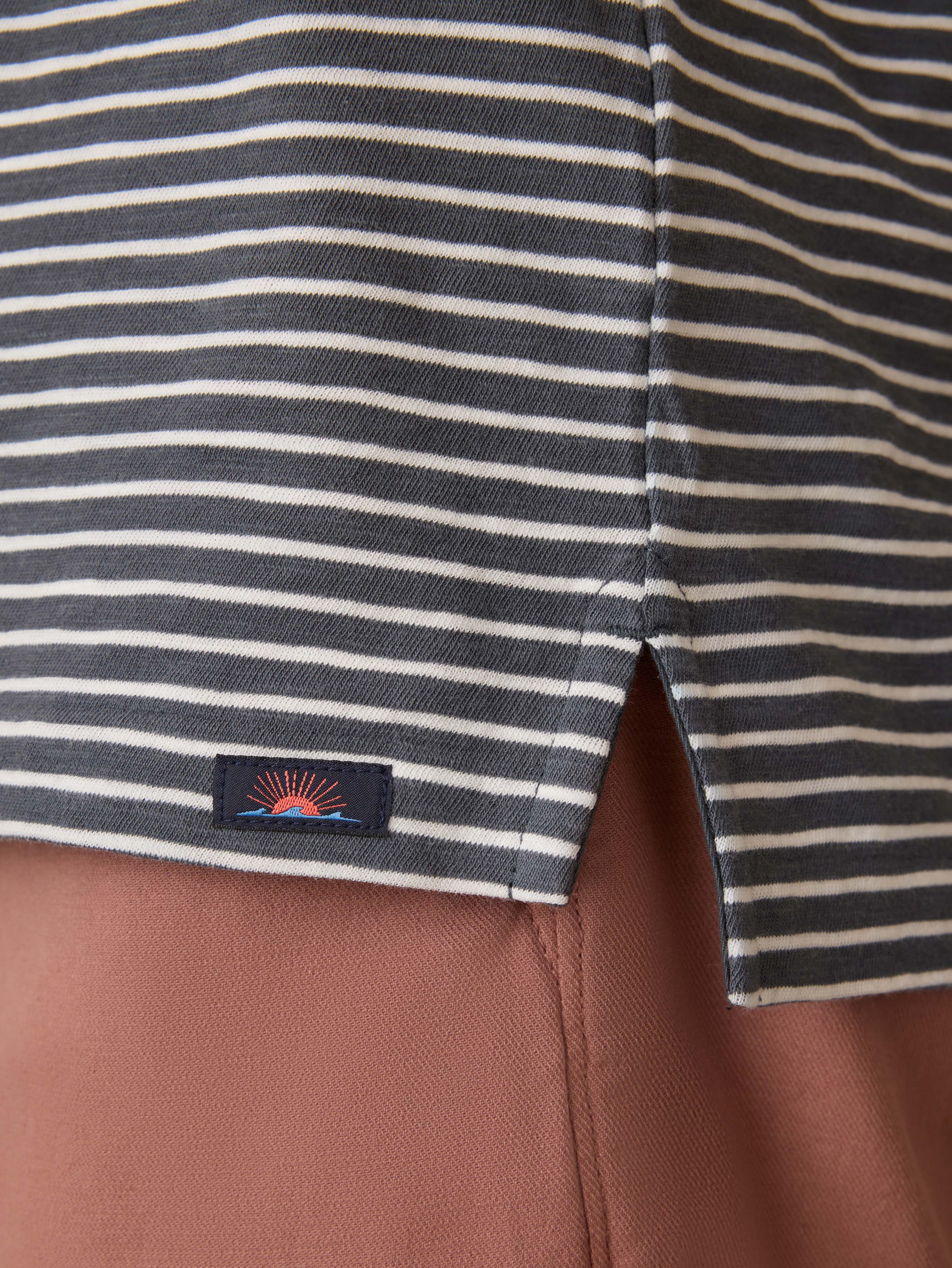 Sunwashed T-Shirt Polo - Ocean Stone Stripe Secondary image
