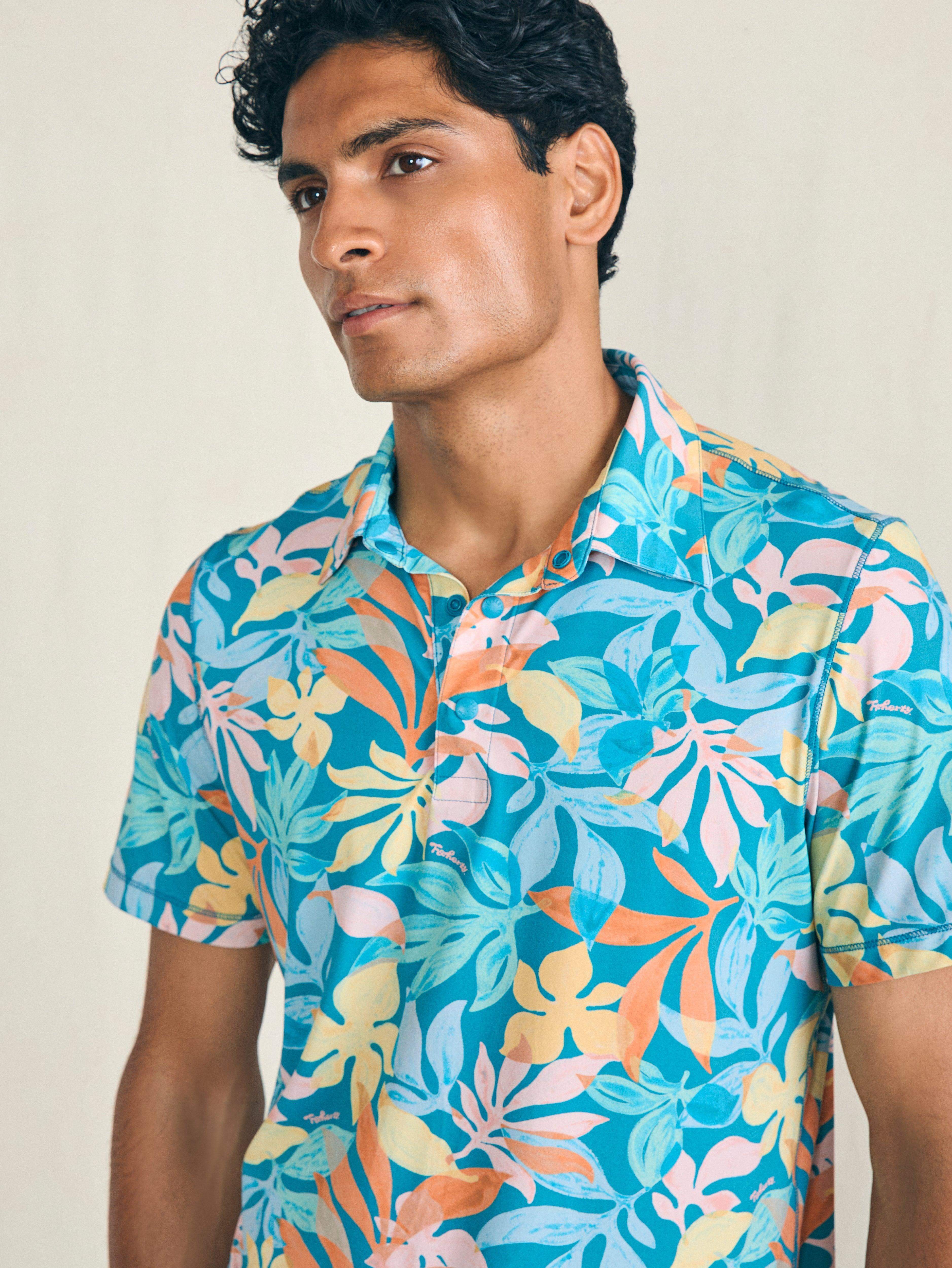 Shorelite Short-Sleeve Tech Polo - Summer Blooms Secondary image