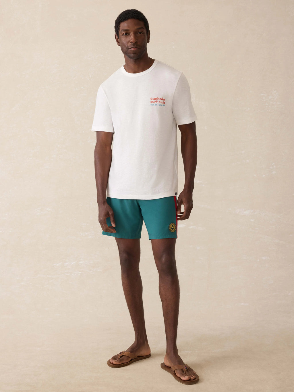 Surf Ghana Short Sleeve Flag Graphic Tee - White