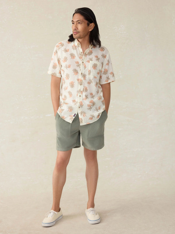 Short-Sleeve Breeze Shirt - Sunlit Palm \u0026 Waves