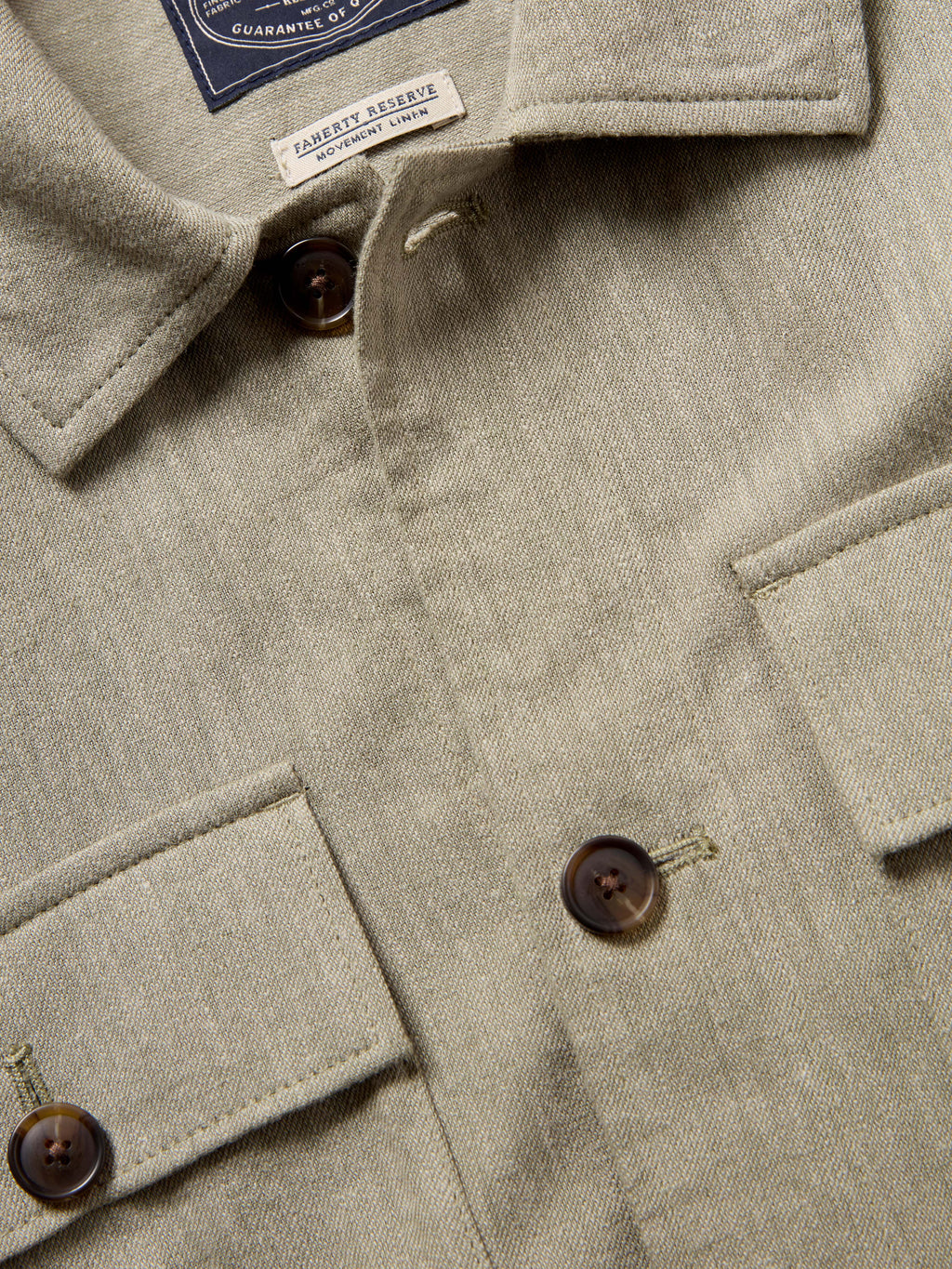 Performance Stretch Linen Shirt Jacket - Sage Cliff