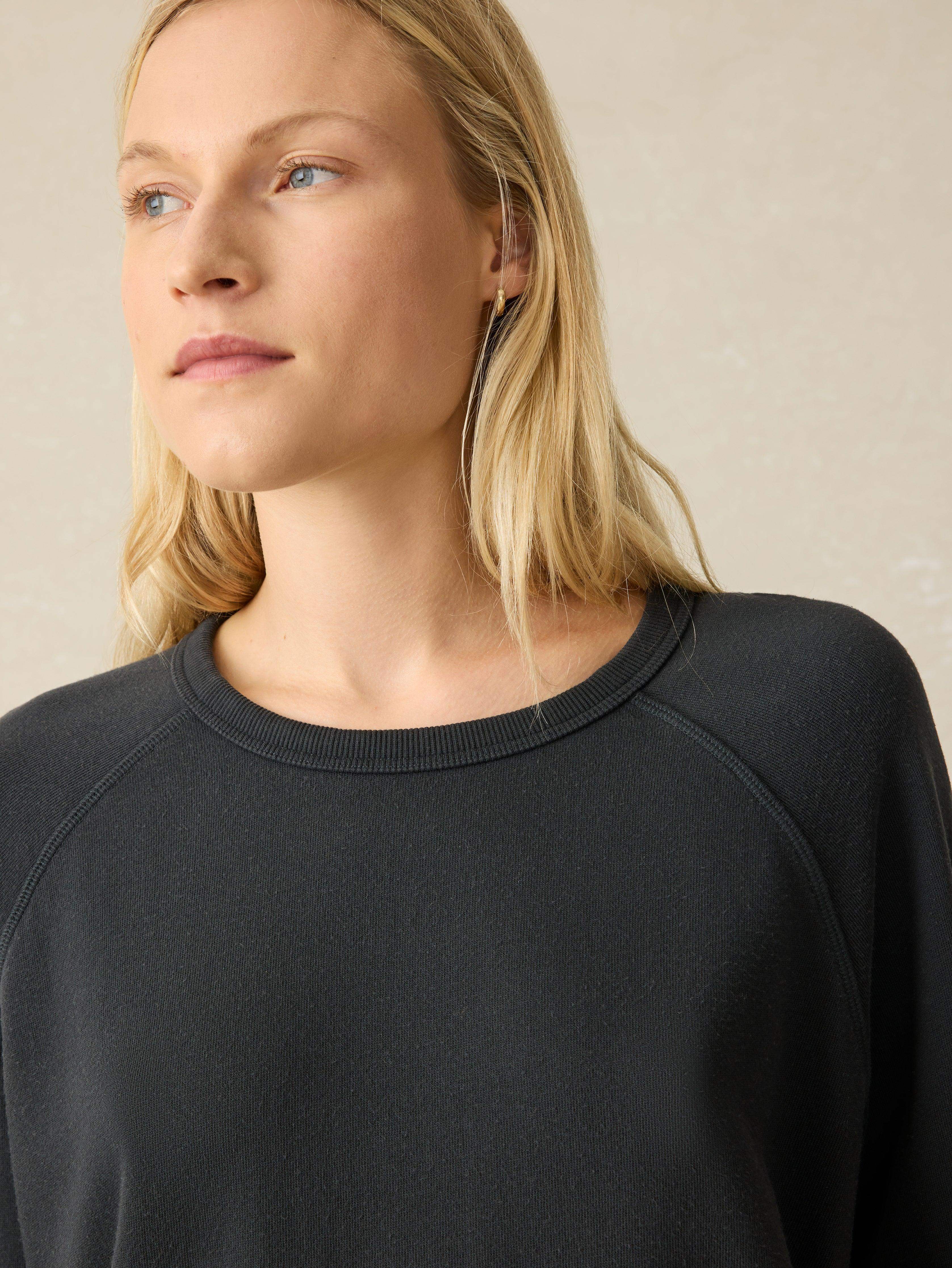 Coastal Cloud Cotton Crew - Washed Black Secondary image