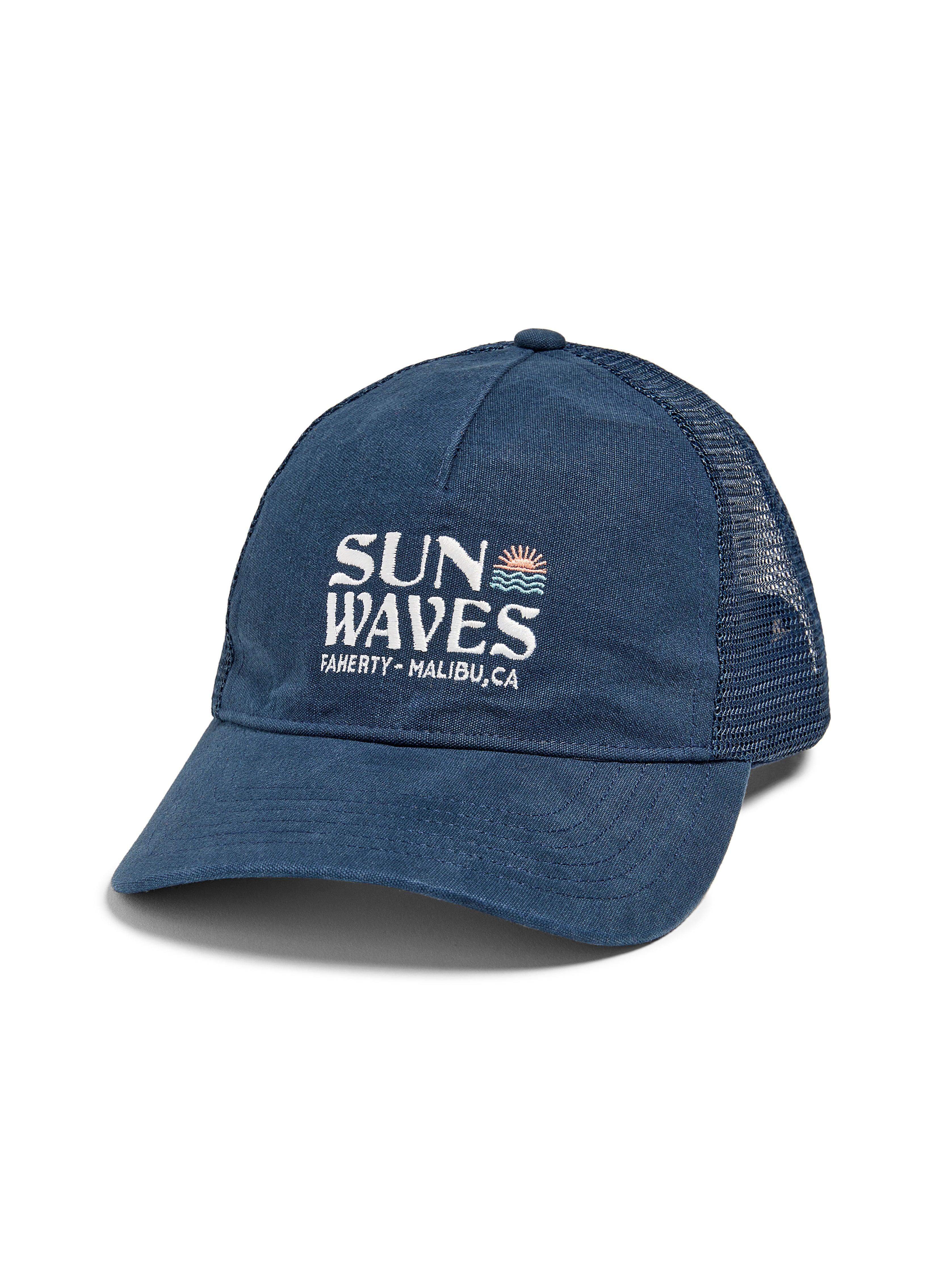 Malibu Retro Sun \u0026 Waves Trucker - Navy Main image