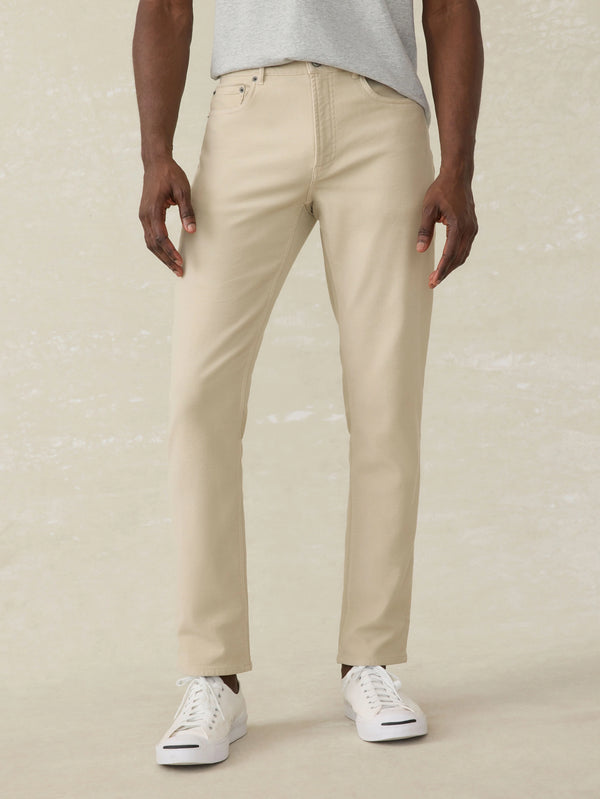 Stretch Terry 5-Pocket Athletic Fit Pant - Stone