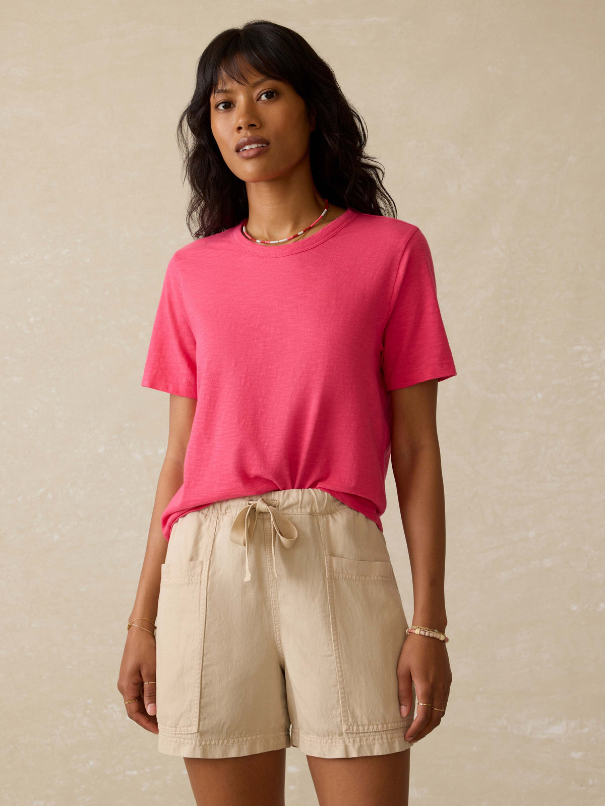 Sunwashed Regenerative Essential Tee - Pink Flambe Main image
