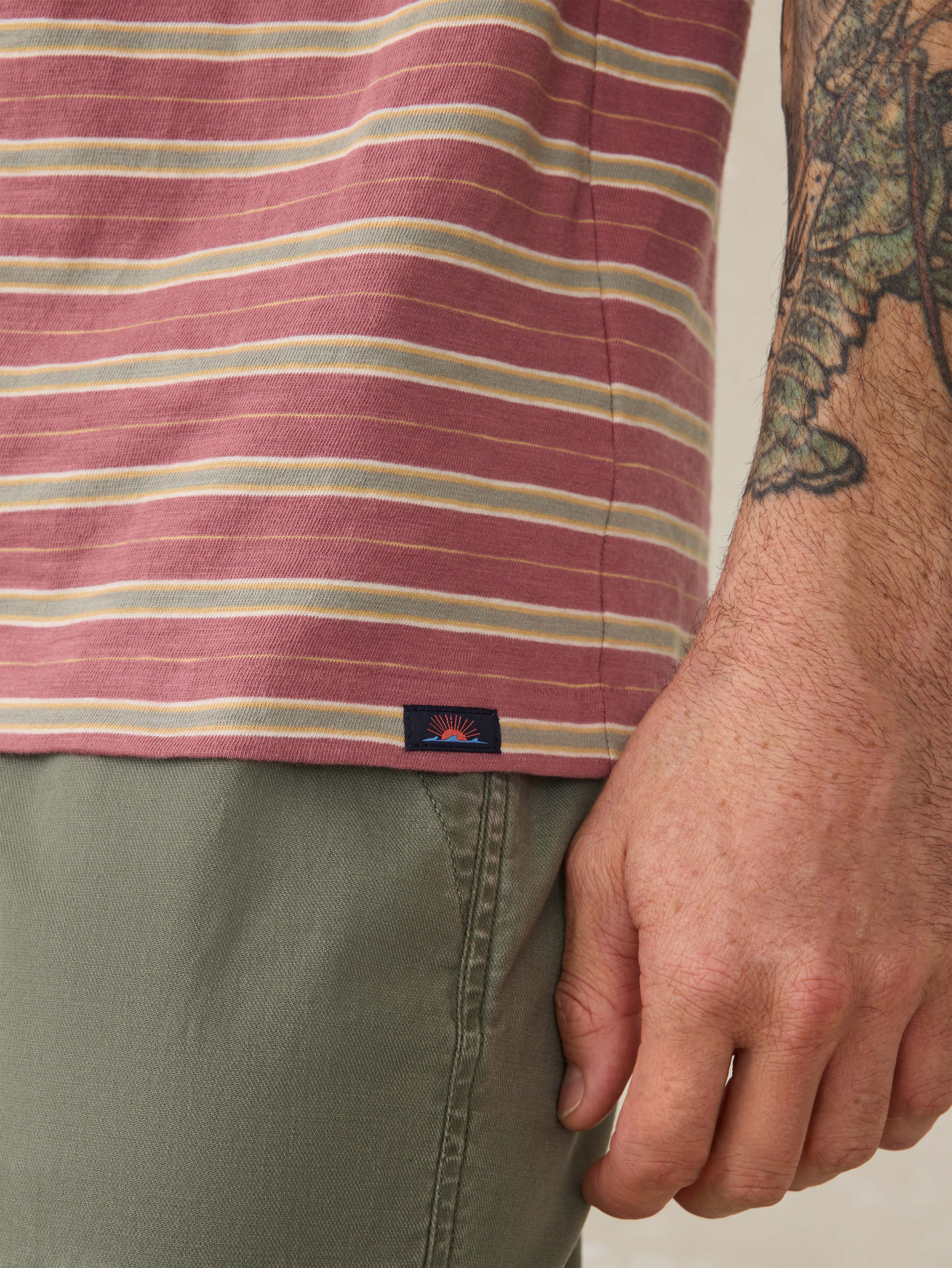 Sunwashed Tee - Red Reef Stripe Secondary image