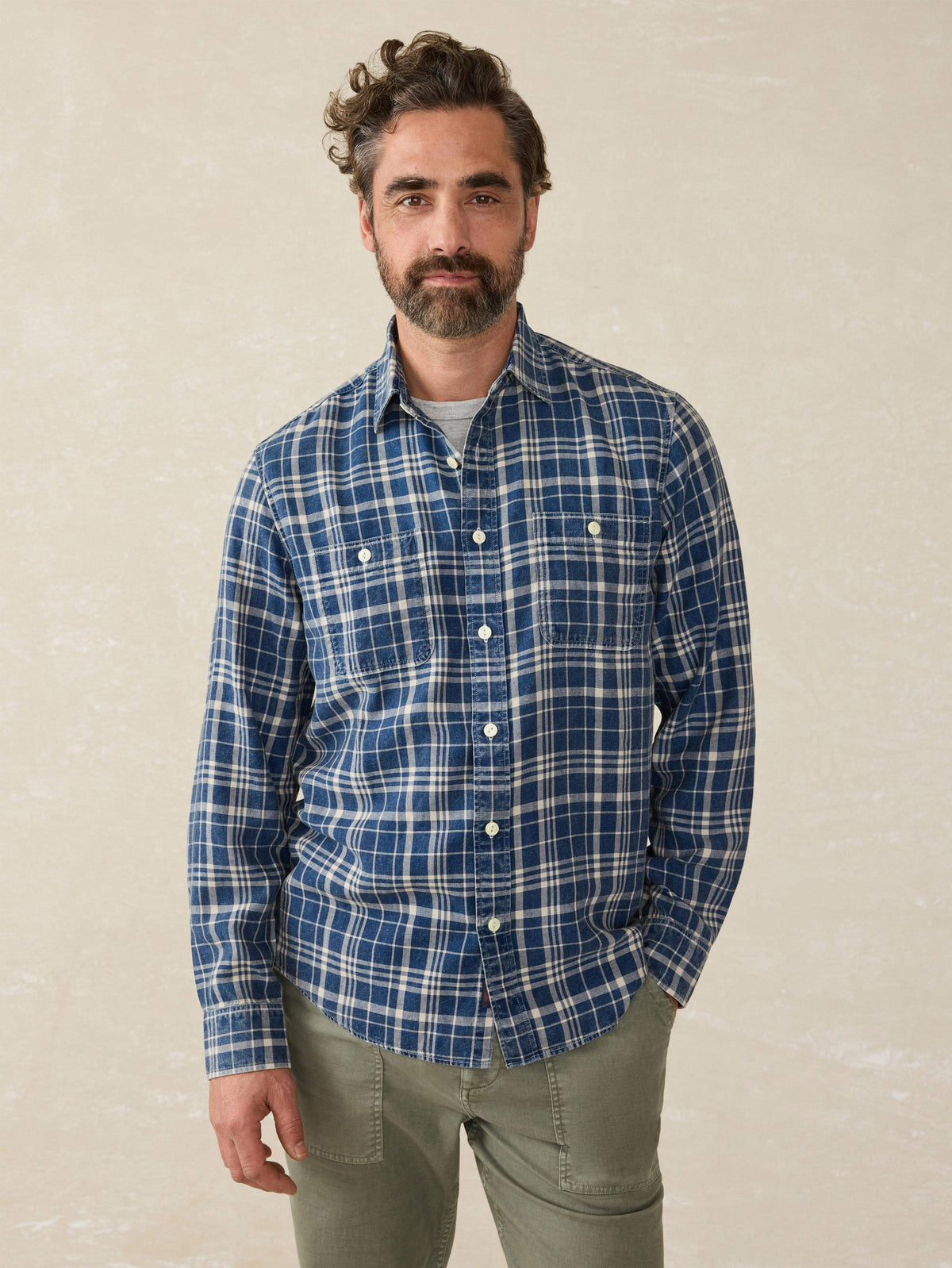 Tried \u0026 True Chambray Workshirt - Bar Harbor Plaid Main image