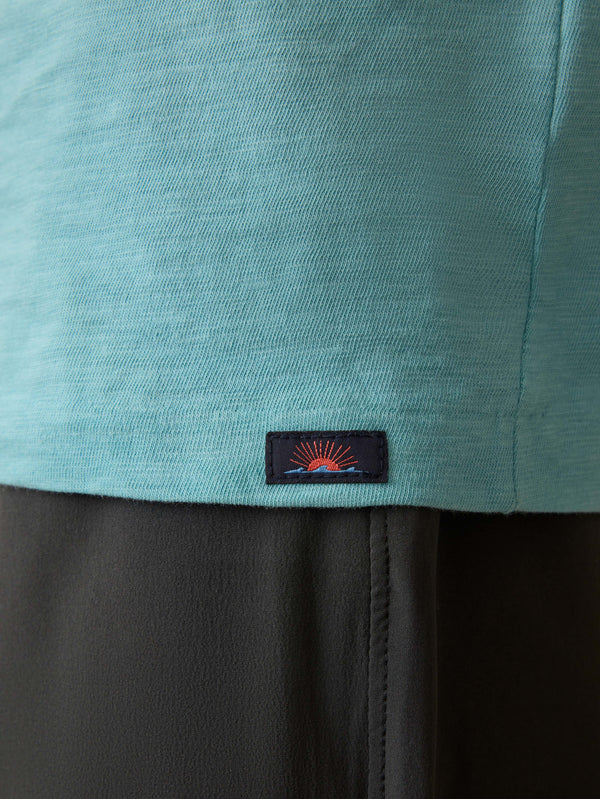 Washed Cotton Regenerative Tee - Teal Sea