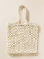 Sunwashed Macrame Tote - Cream