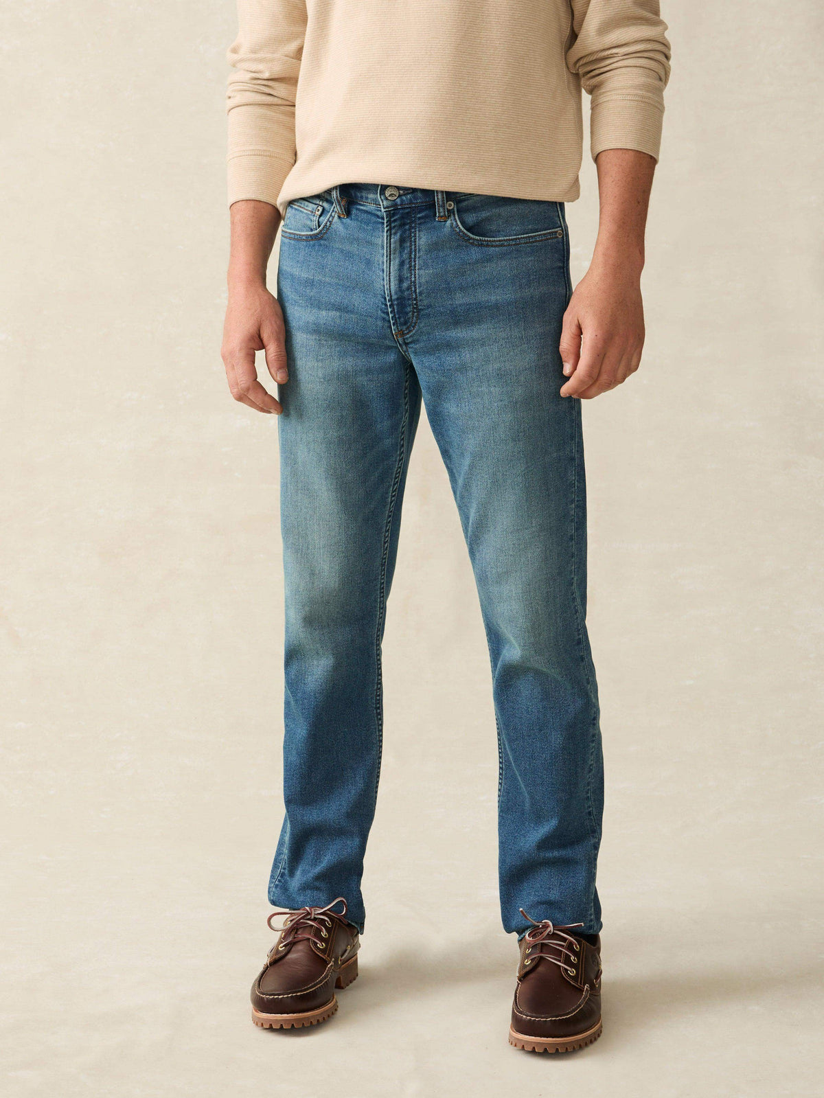 Stretch Terry Indigo 5-Pocket Pant - Indigo Ocean Wash Main image