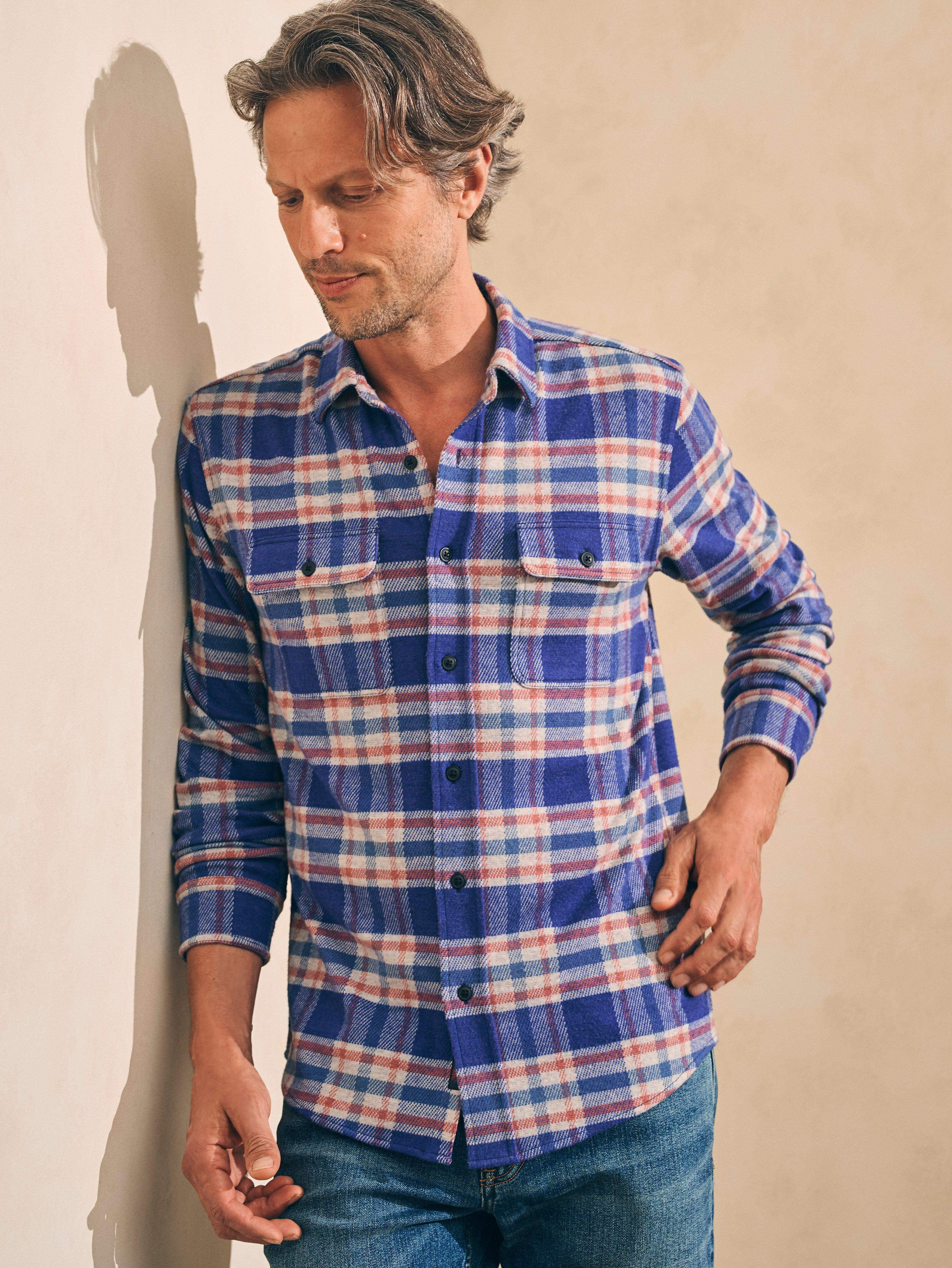 Legend™ Sweater Shirt - Navy Skyline Plaid Main image