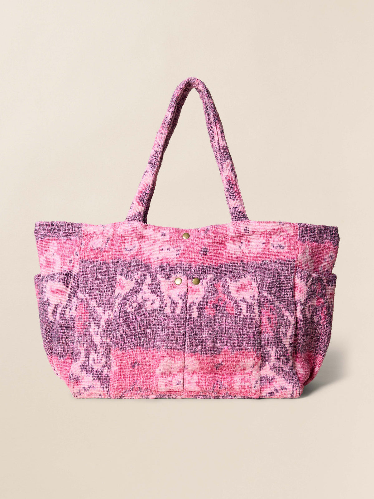 Artisan Oversized Beach Tote - Sunrise Orchid Main image