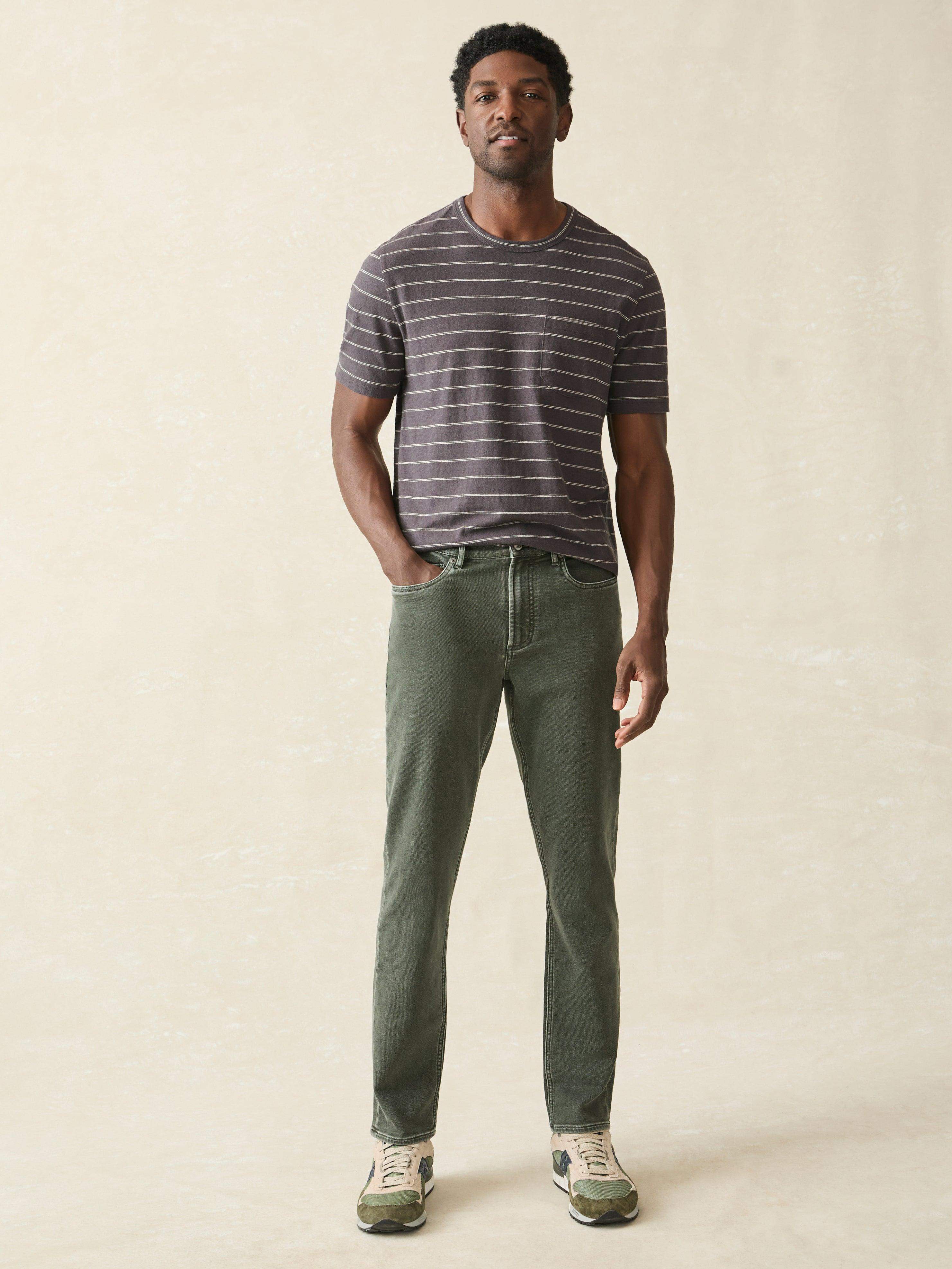 Stretch Terry 5-Pocket Pant - Fall Olive Secondary image