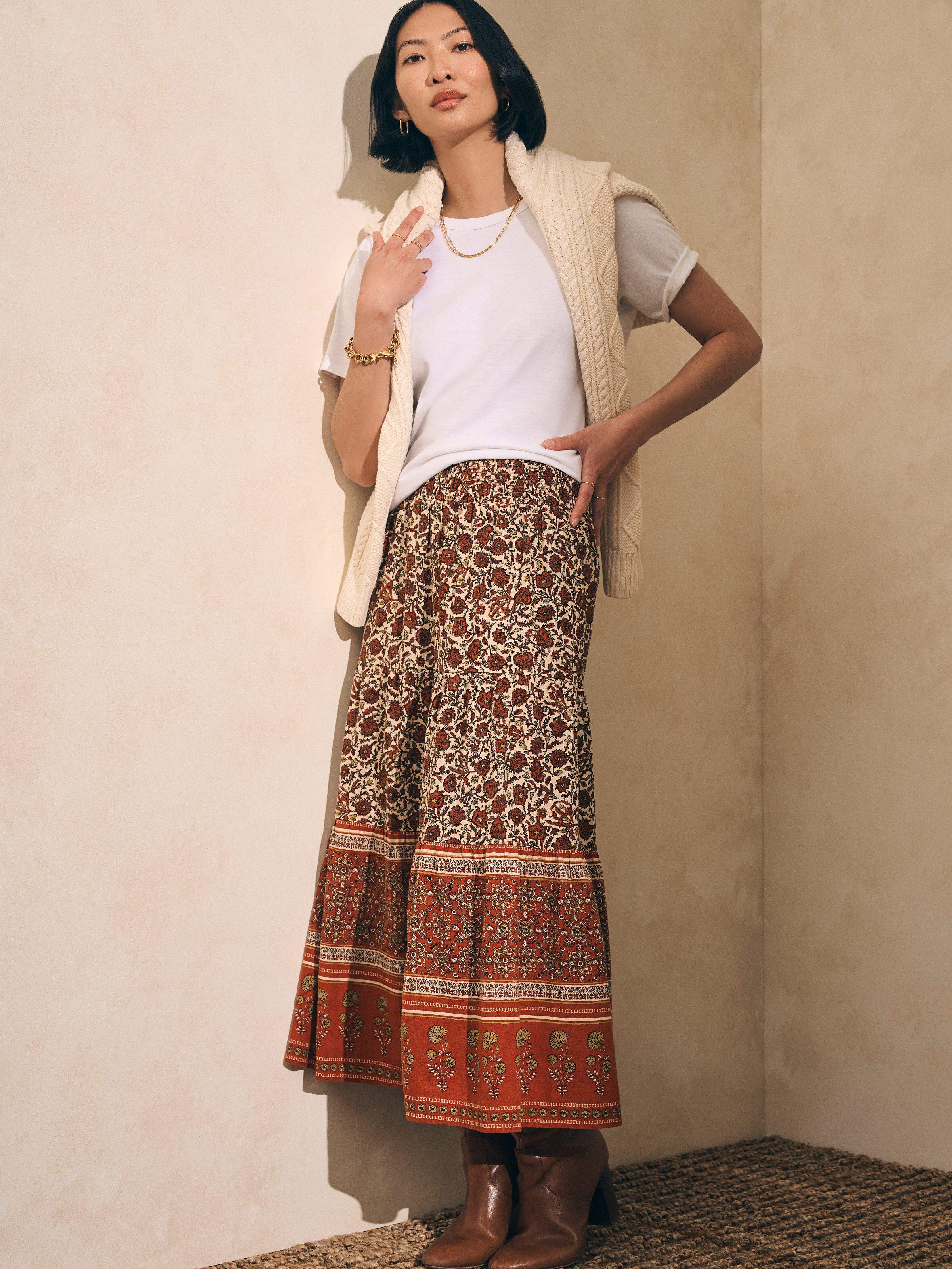 Harlow Skirt - Umber Folly Floral Secondary image