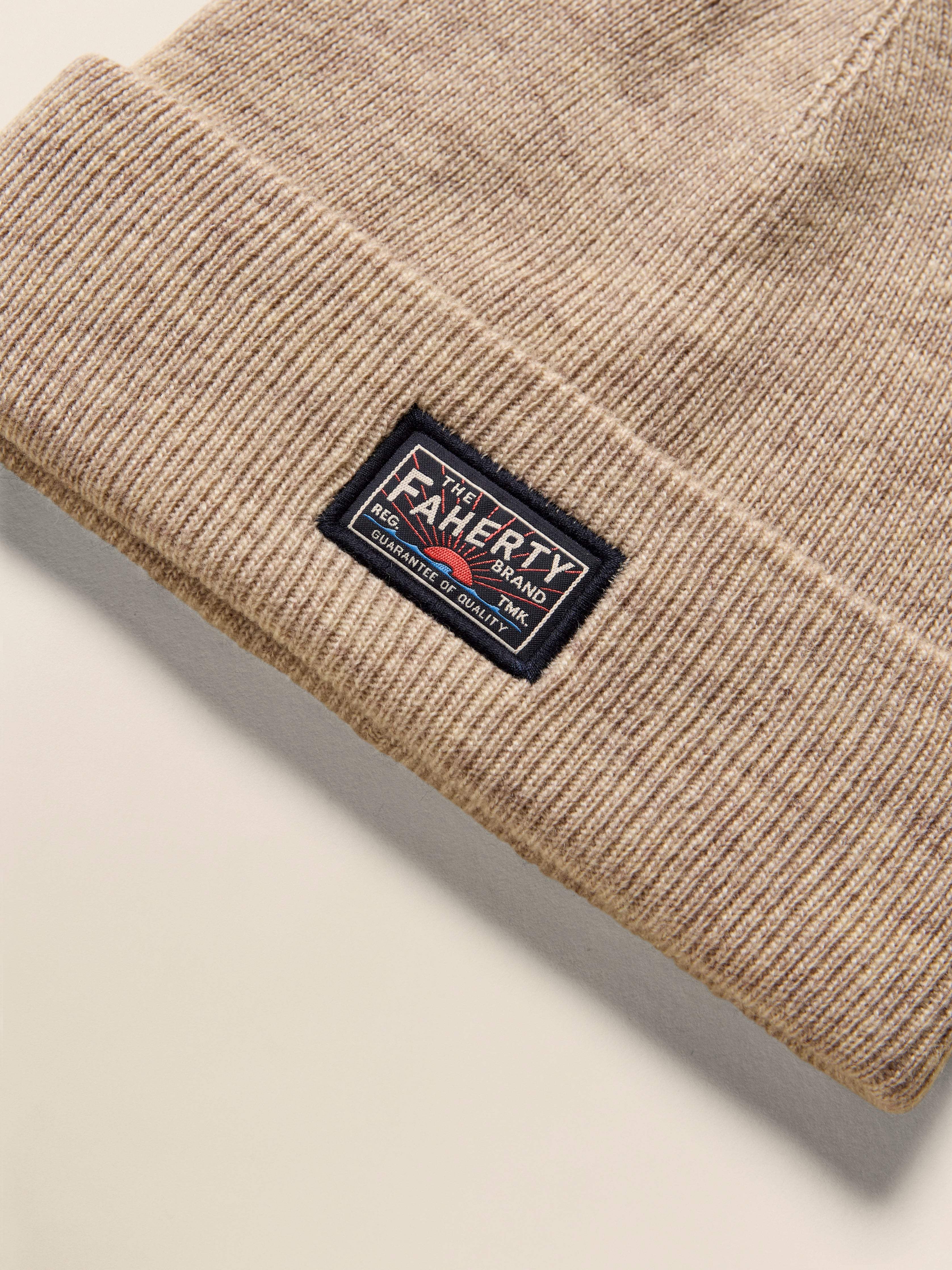 Faherty Logo Beanie - Oatmeal Heather Secondary image