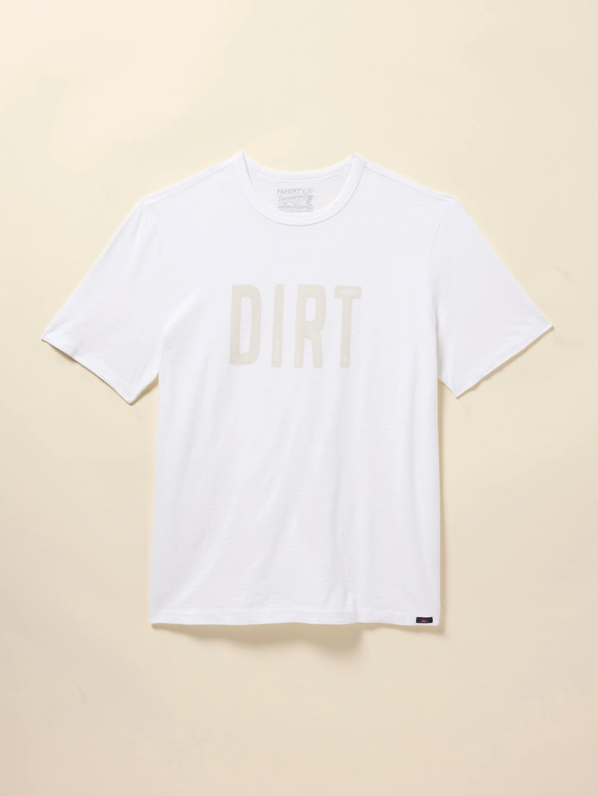 DIRT Sunwashed Regenerative Cotton Tee - White Main image