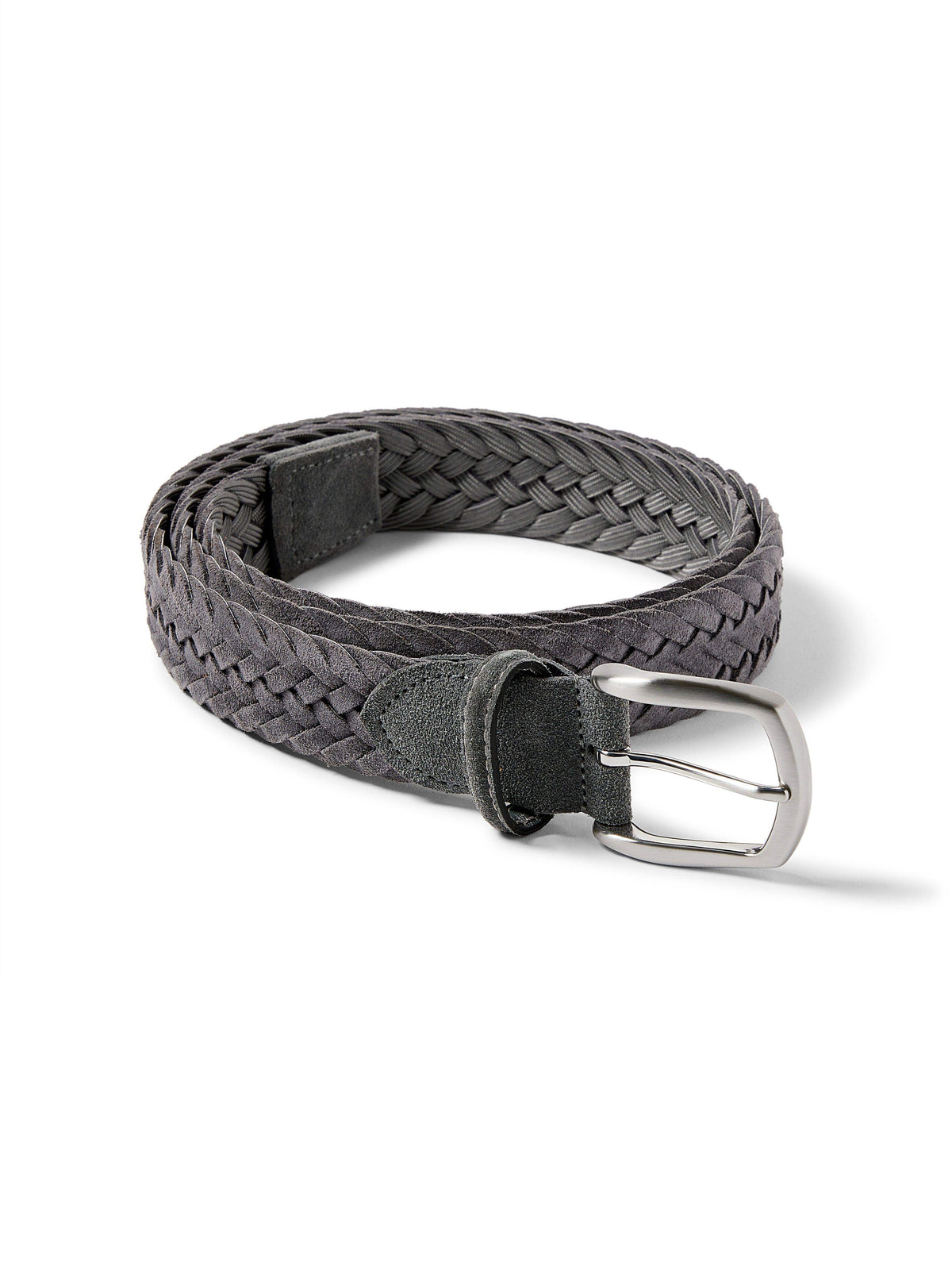 Suede Woven Belt - Grey Main image