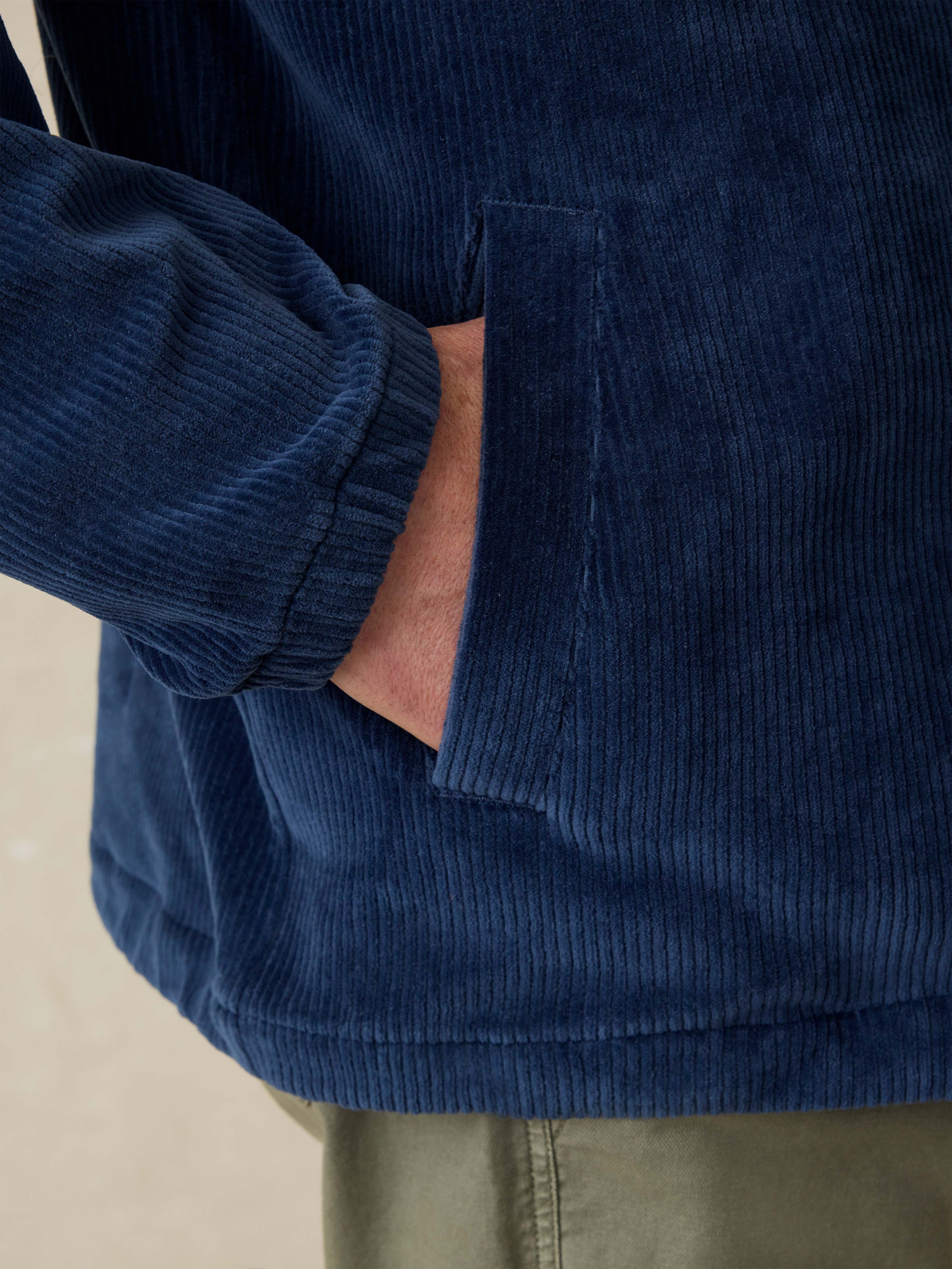 Corduroy Coaches Jacket - Spring Navy Secondary image