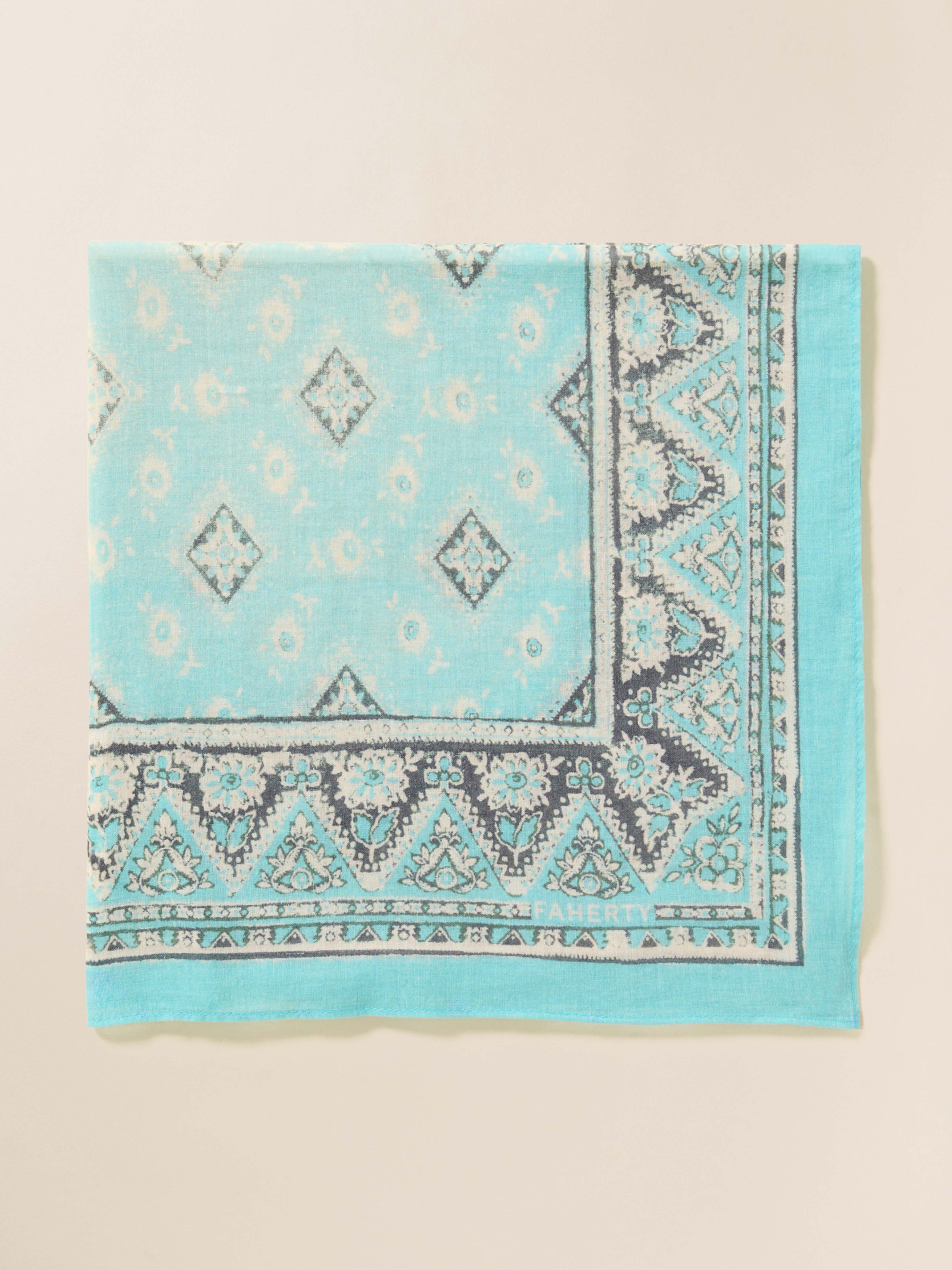 Spring Salutation Bandana - Aqua Secondary image