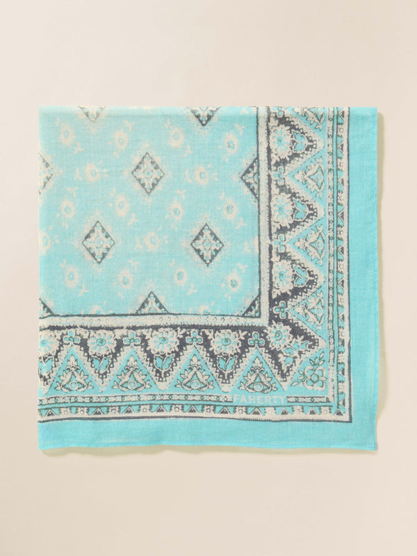 Spring Salutation Bandana - Aqua