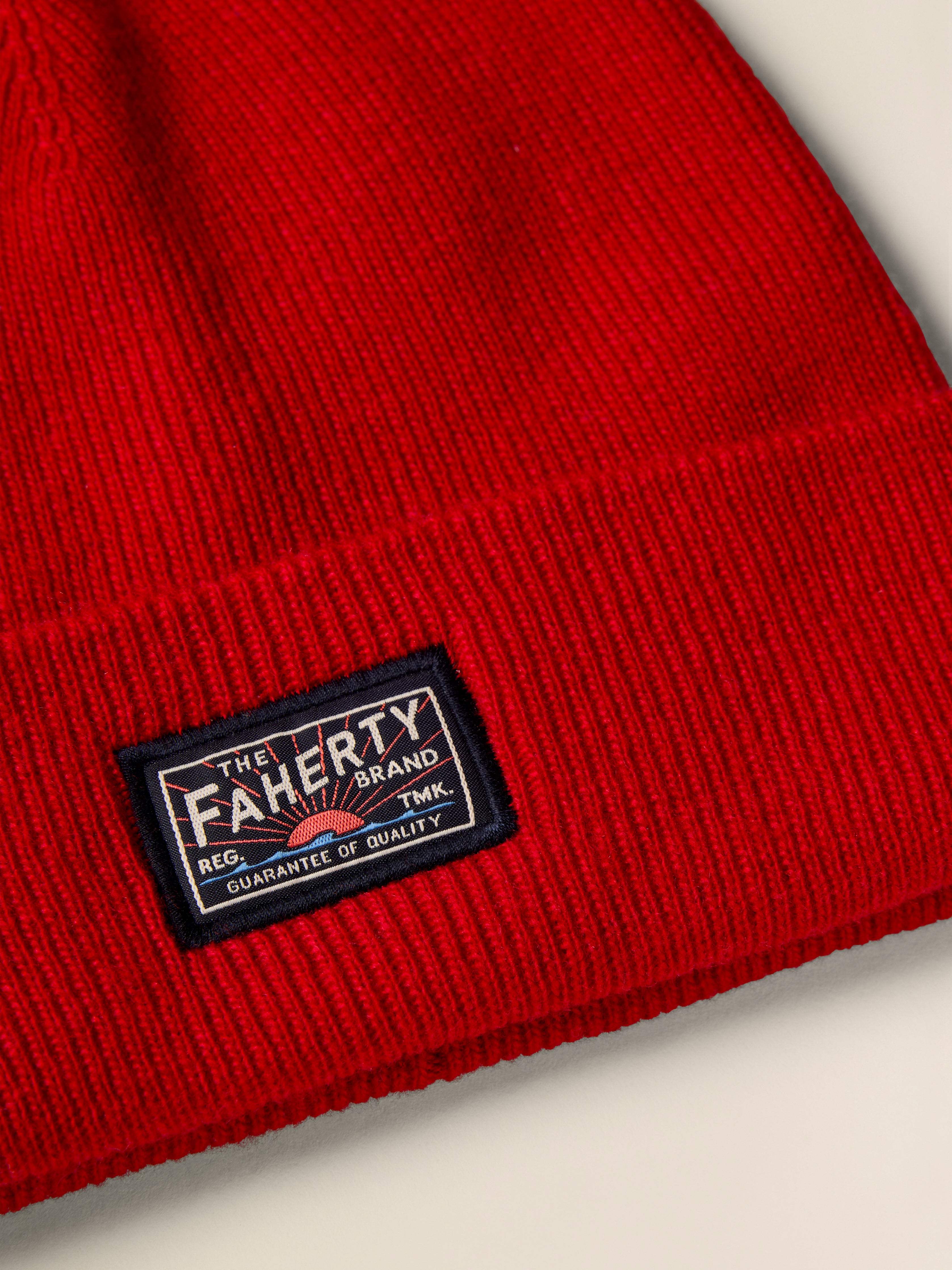 Faherty Logo Beanie - Red Secondary image