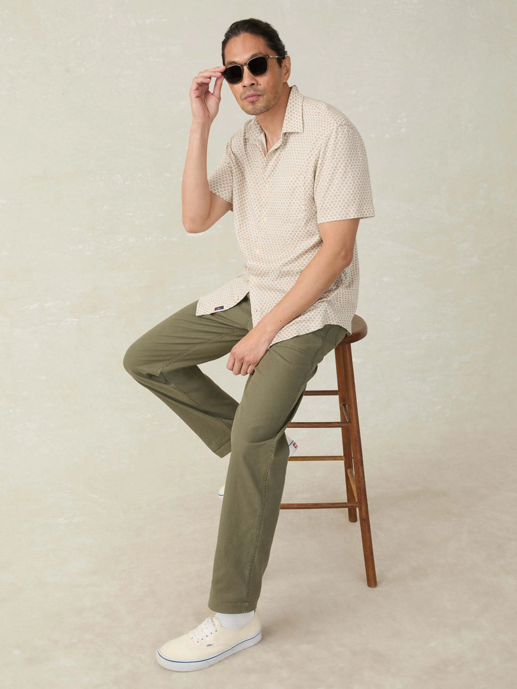Short-Sleeve Hermosa Shirt - Island Sand Fishscale