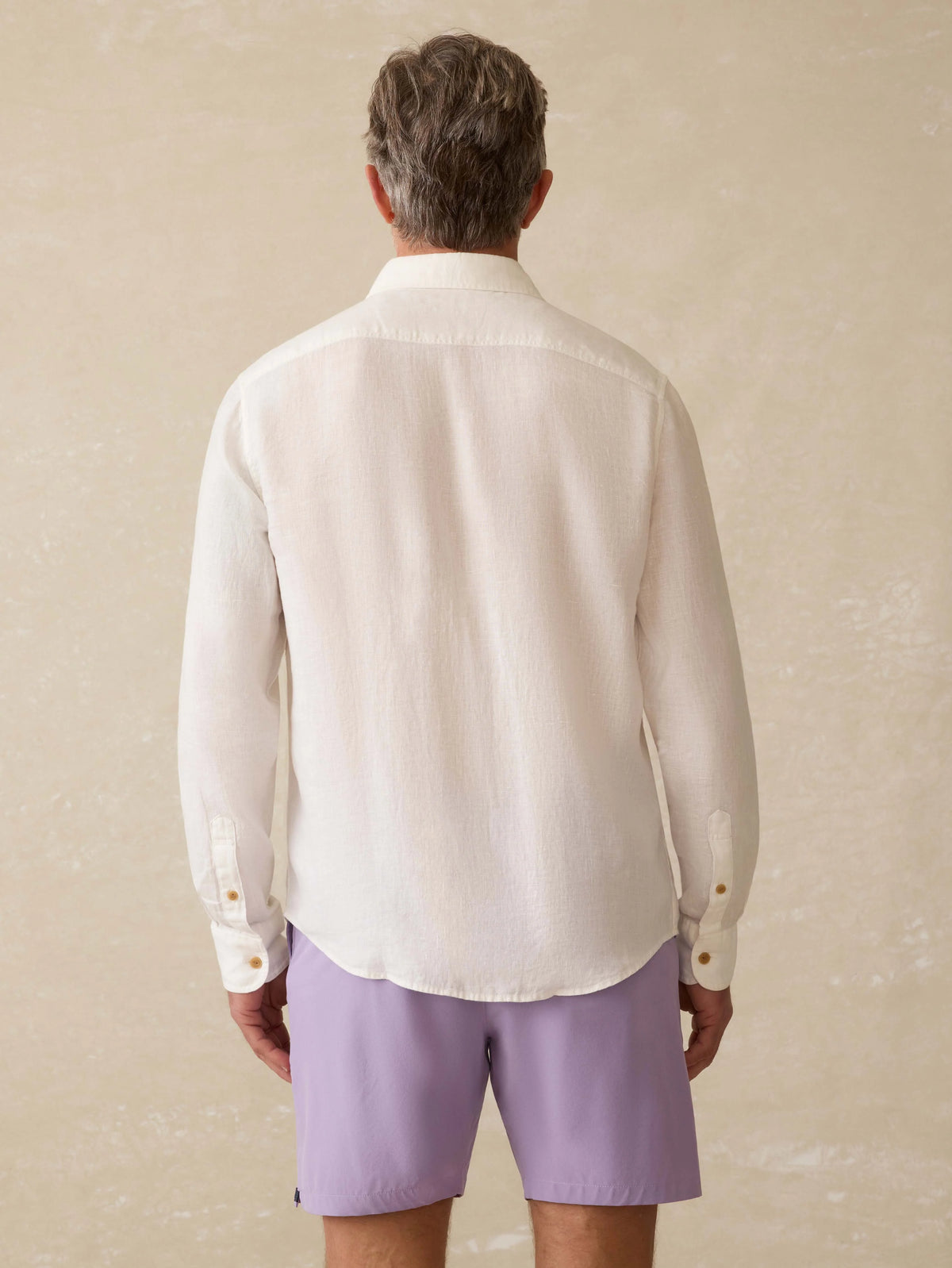 Irish Linen Safari Shirt - White