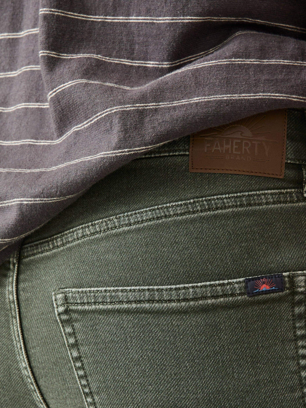Stretch Terry 5-Pocket Pant - Fall Olive