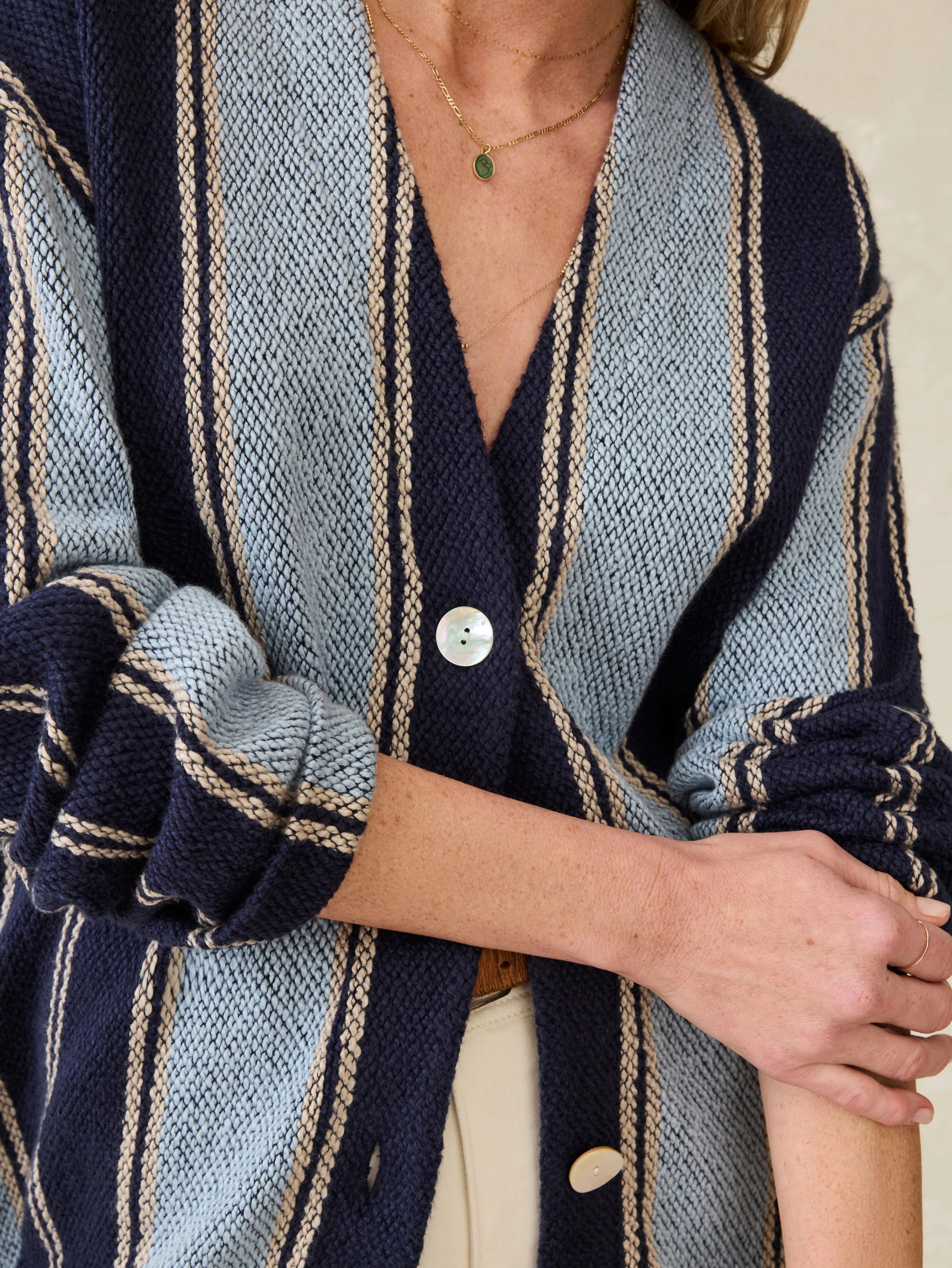 Dockside Cardigan - Tide Line Stripe Secondary image