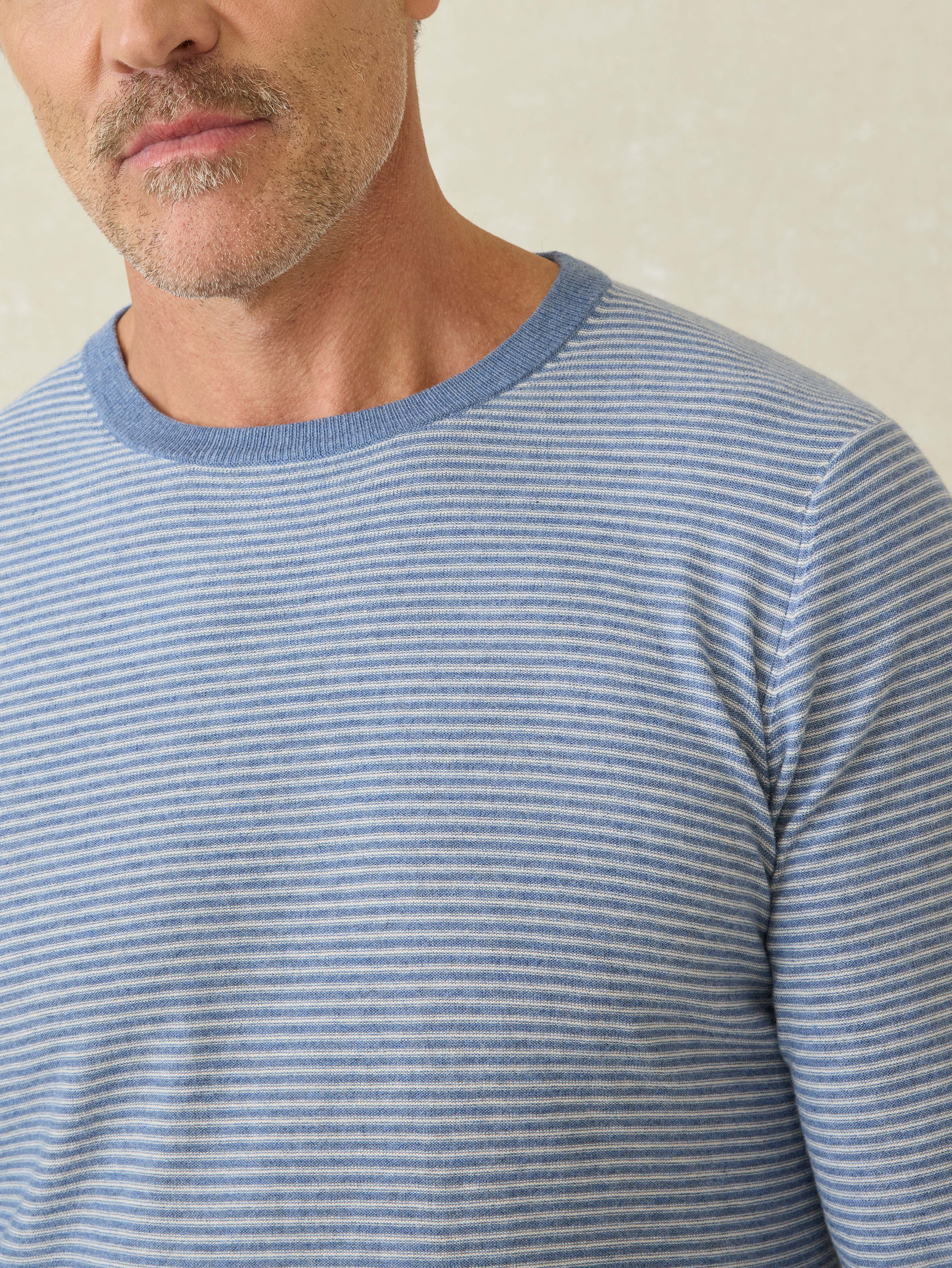 Movement™ Crewneck Sweater - Coastal Shore Stripe Secondary image