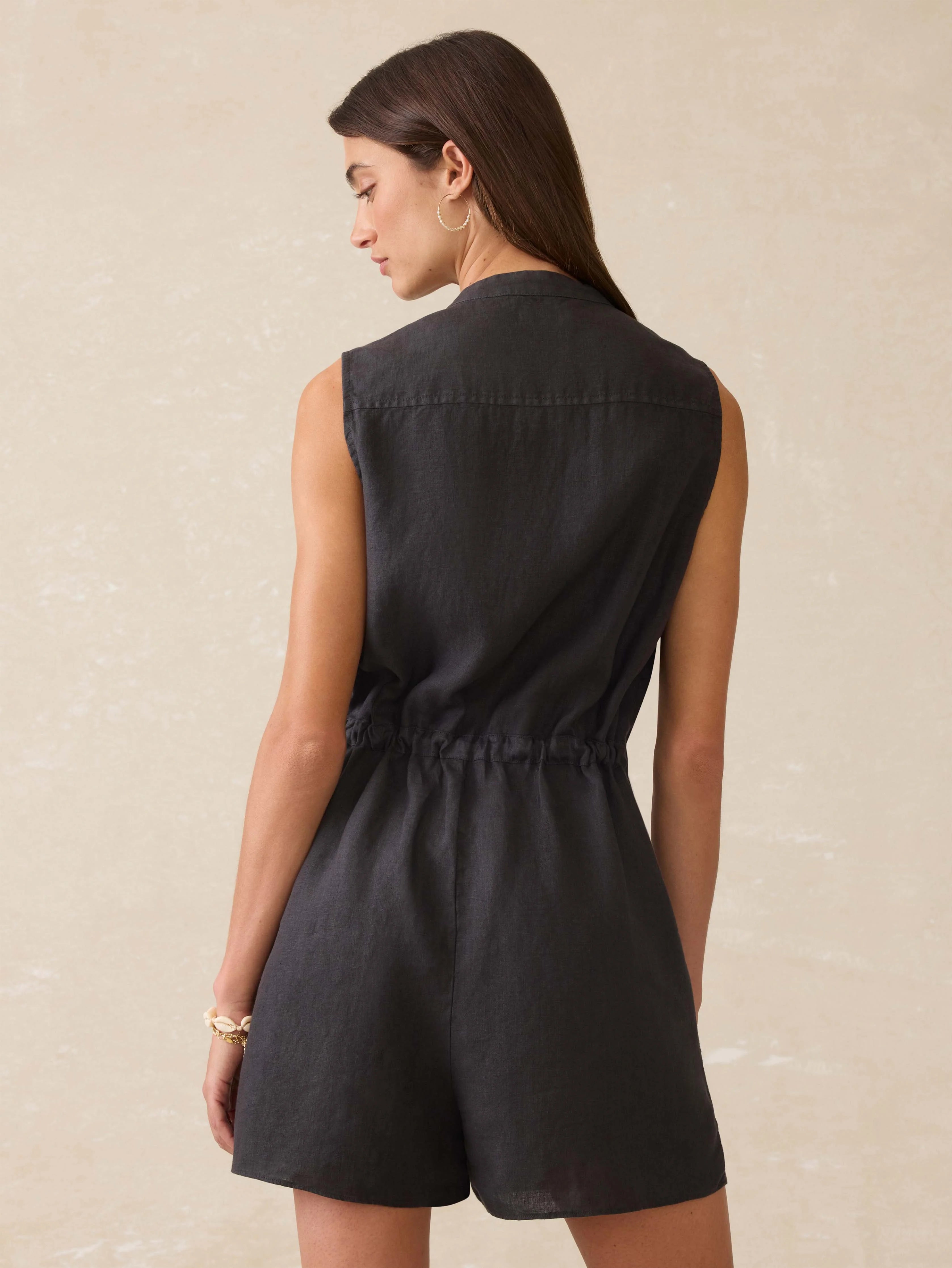 Mia Romper - Washed Black